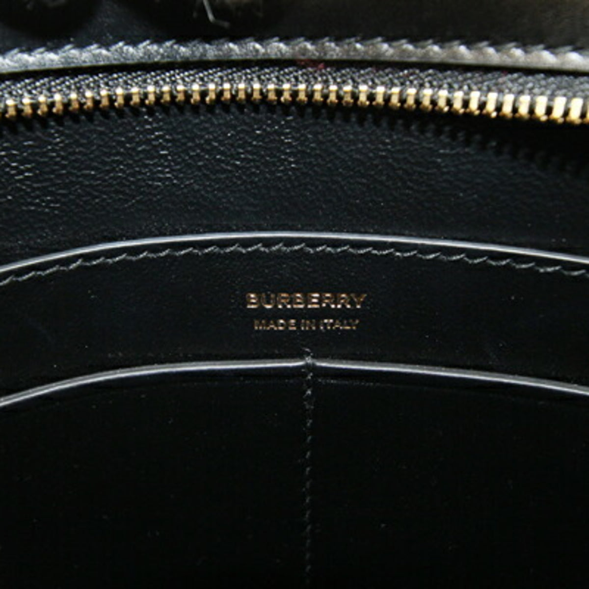 Burberry Black Leather Handbag Shoulder Bag (Pre-Owned)