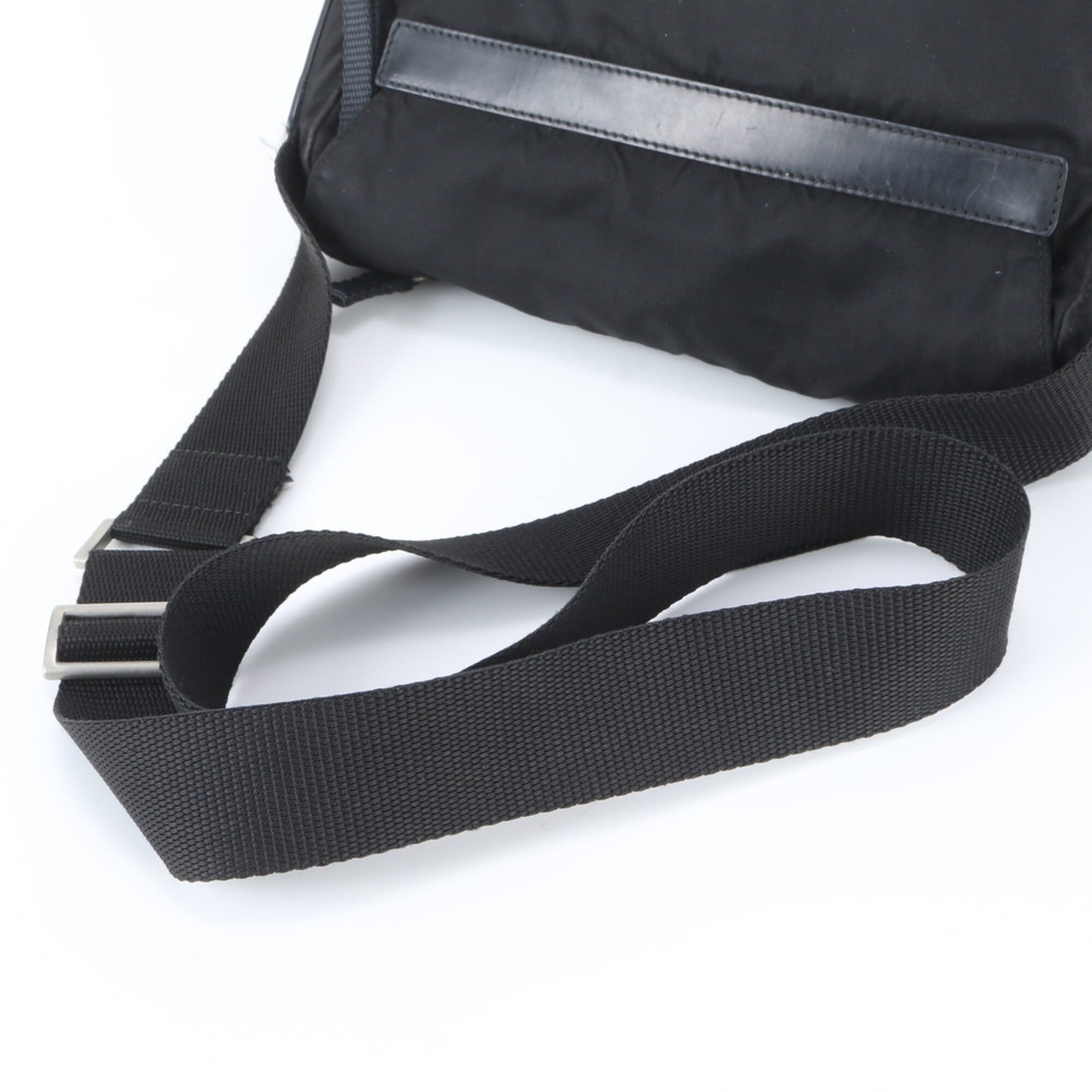 Prada Black Nylon Leather Shoulder Bag (Pre-Owned)