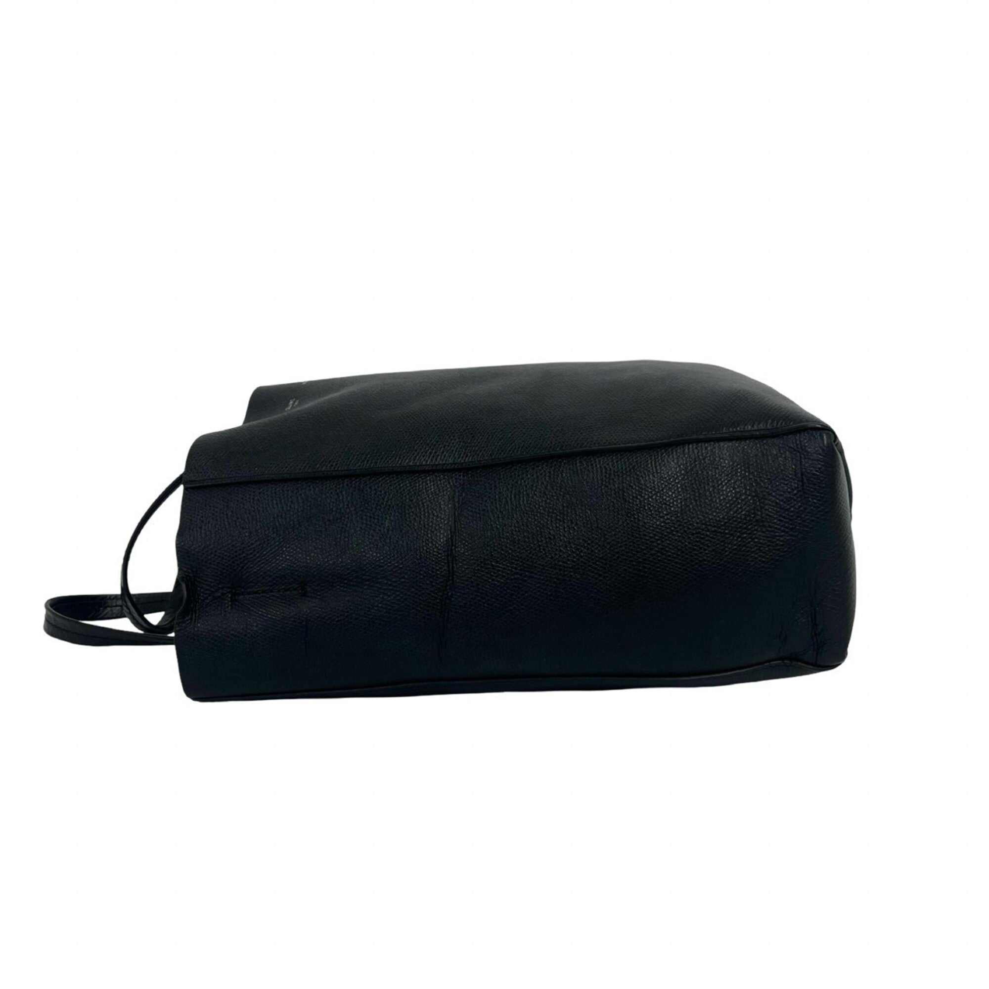 Celine Black Leather Handbag Shoulder Bag Tote Bag (Pre-Owned)