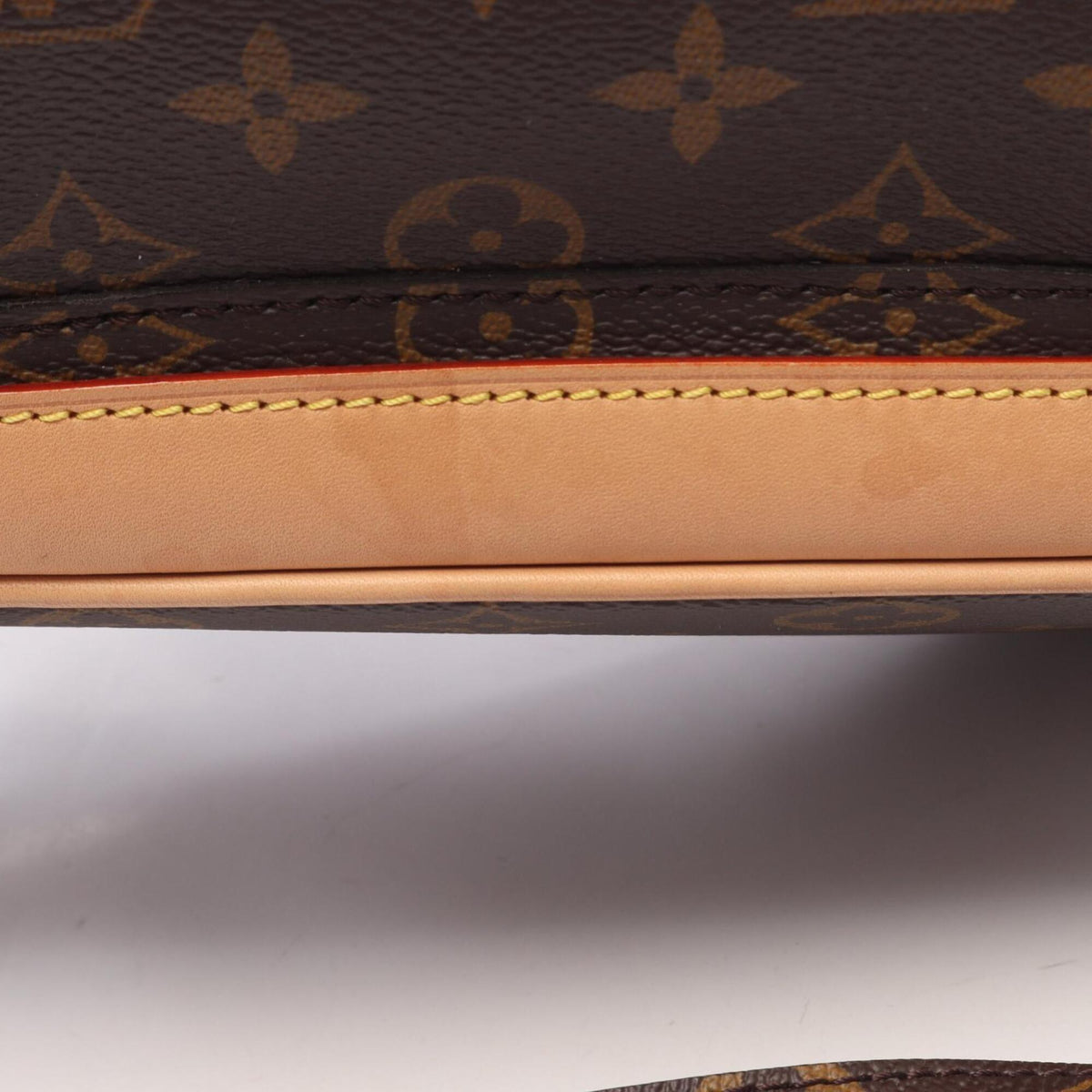 Louis Vuitton Brown Coated Canvas Leather Backpack Handbag (Pre-Owned)