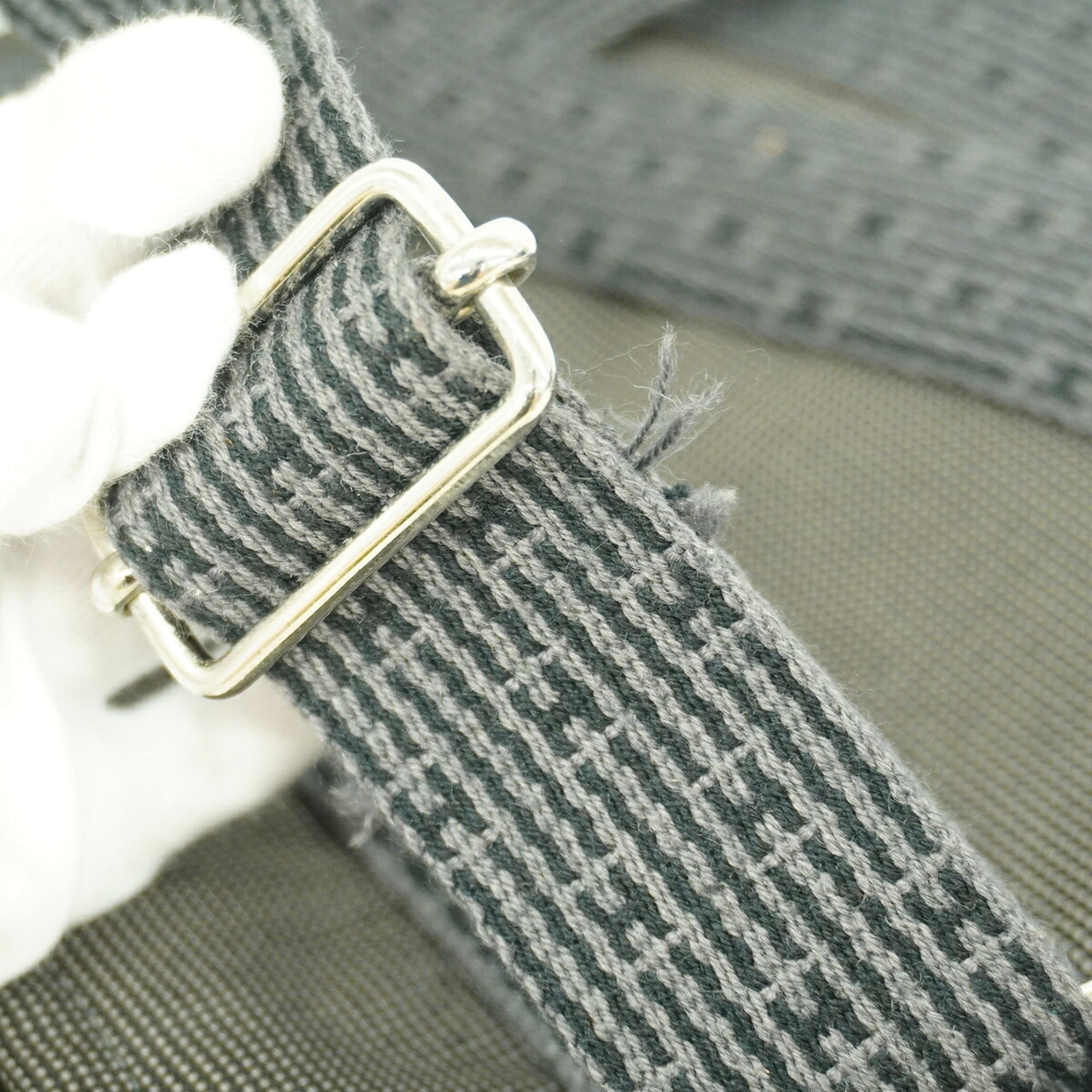 Hermes Gray Nylon Backpack (Pre-Owned)
