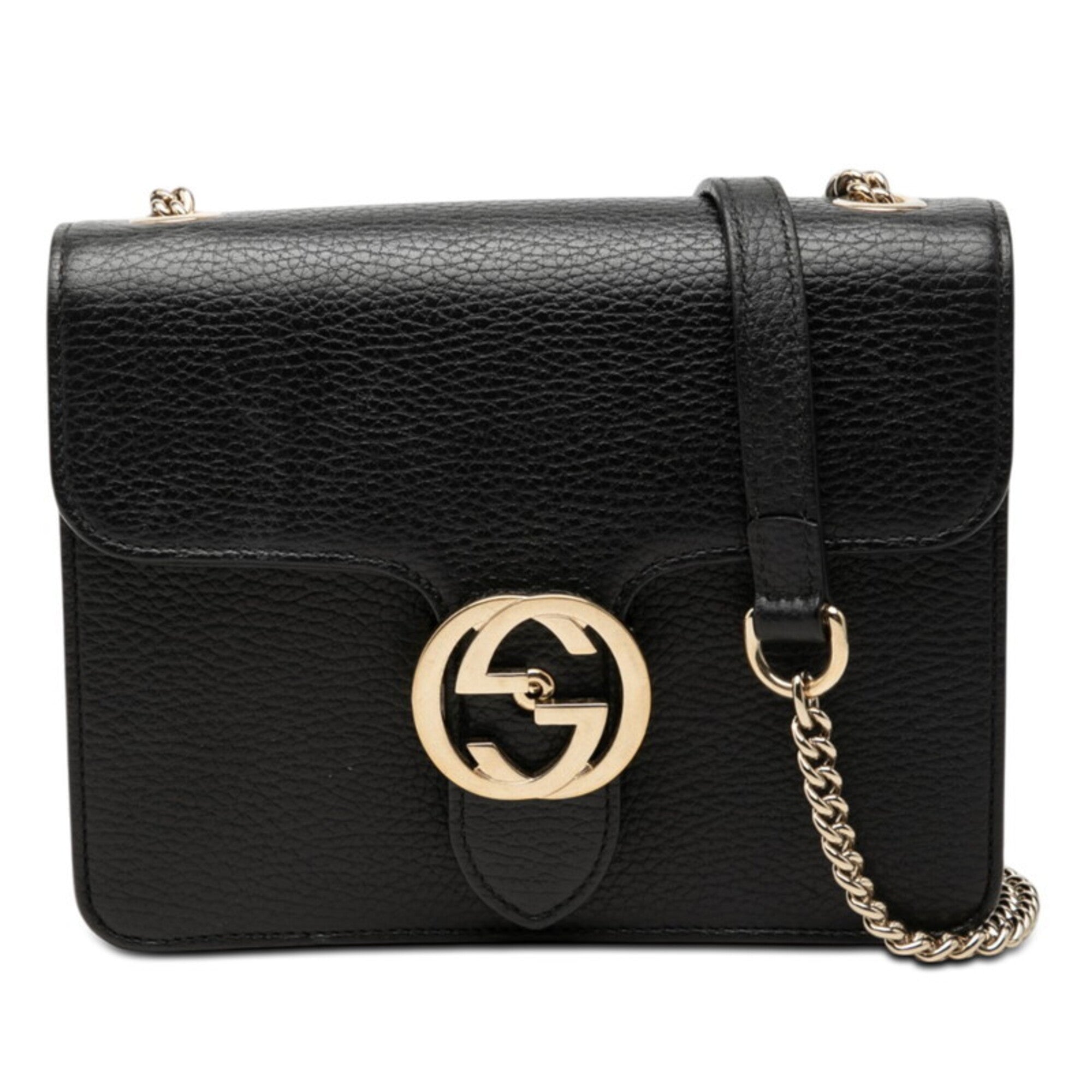 Gucci Black Leather Shoulder Bag (Pre-Owned)
