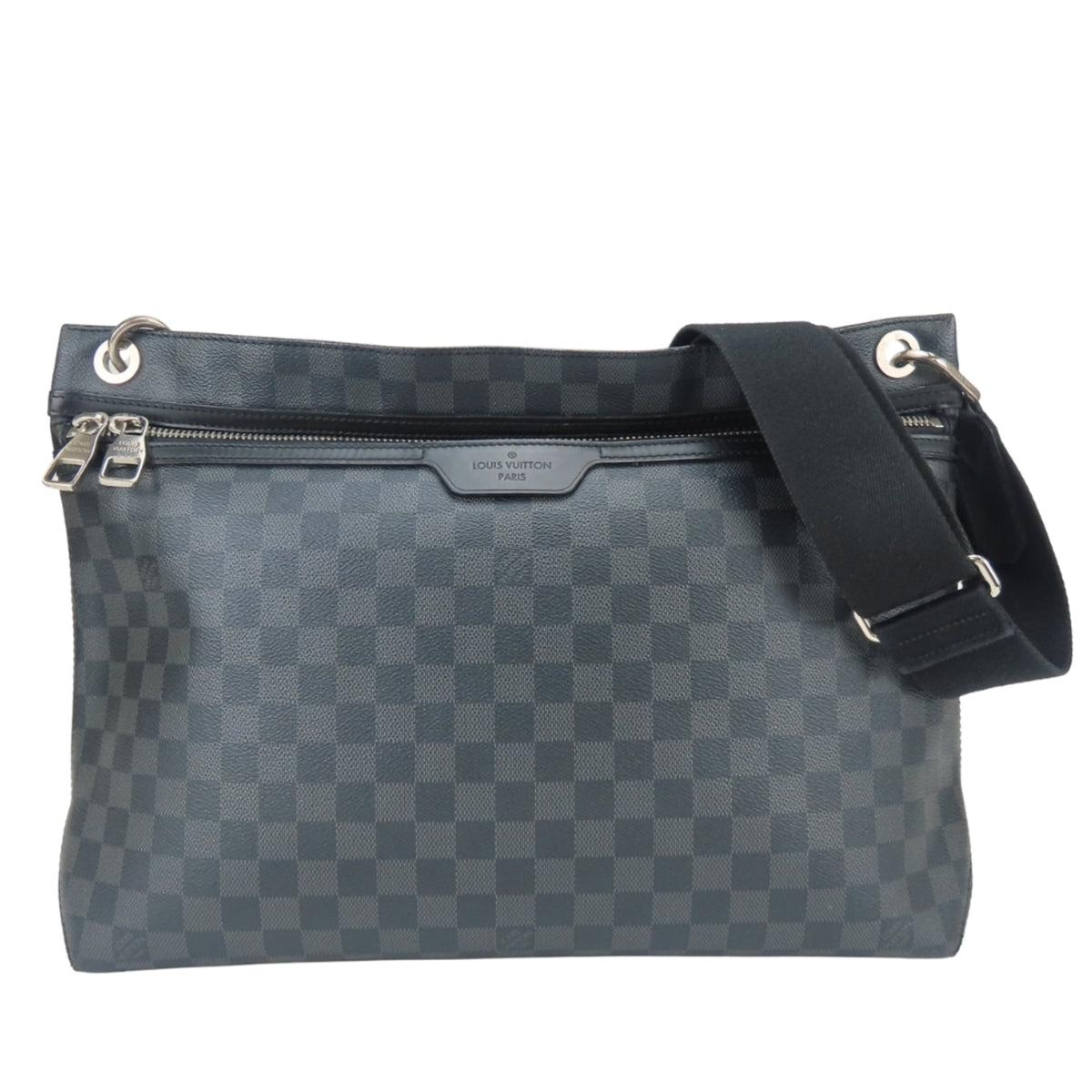 Louis Vuitton Black Damier Graphite Gray Damier Graphite Shoulder Bag (Pre-Owned)