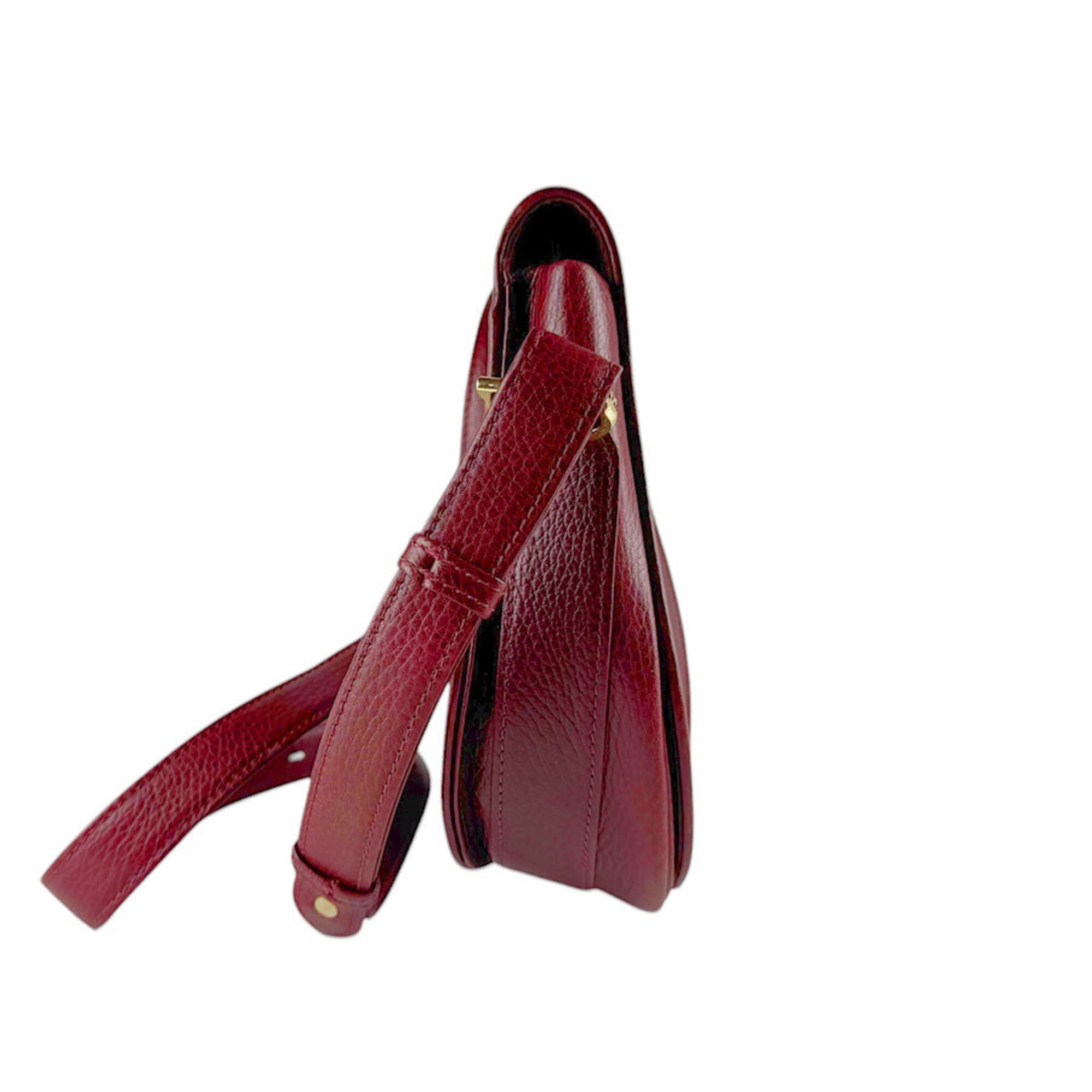 Cartier Burgundy Leather Shoulder Bag (Pre-Owned)