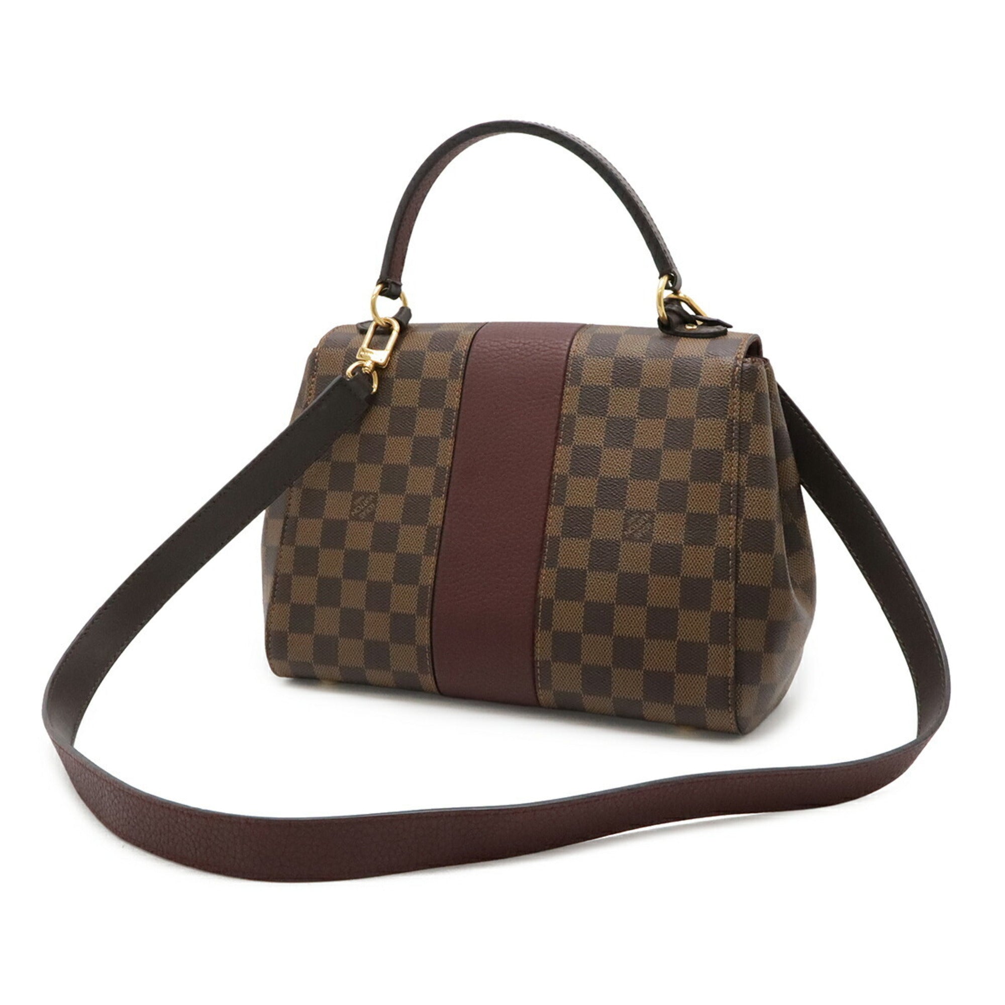 Louis Vuitton Bordeaux Brown Pvc Coated Canvas Leather Handbag Shoulder Bag (Pre-Owned)