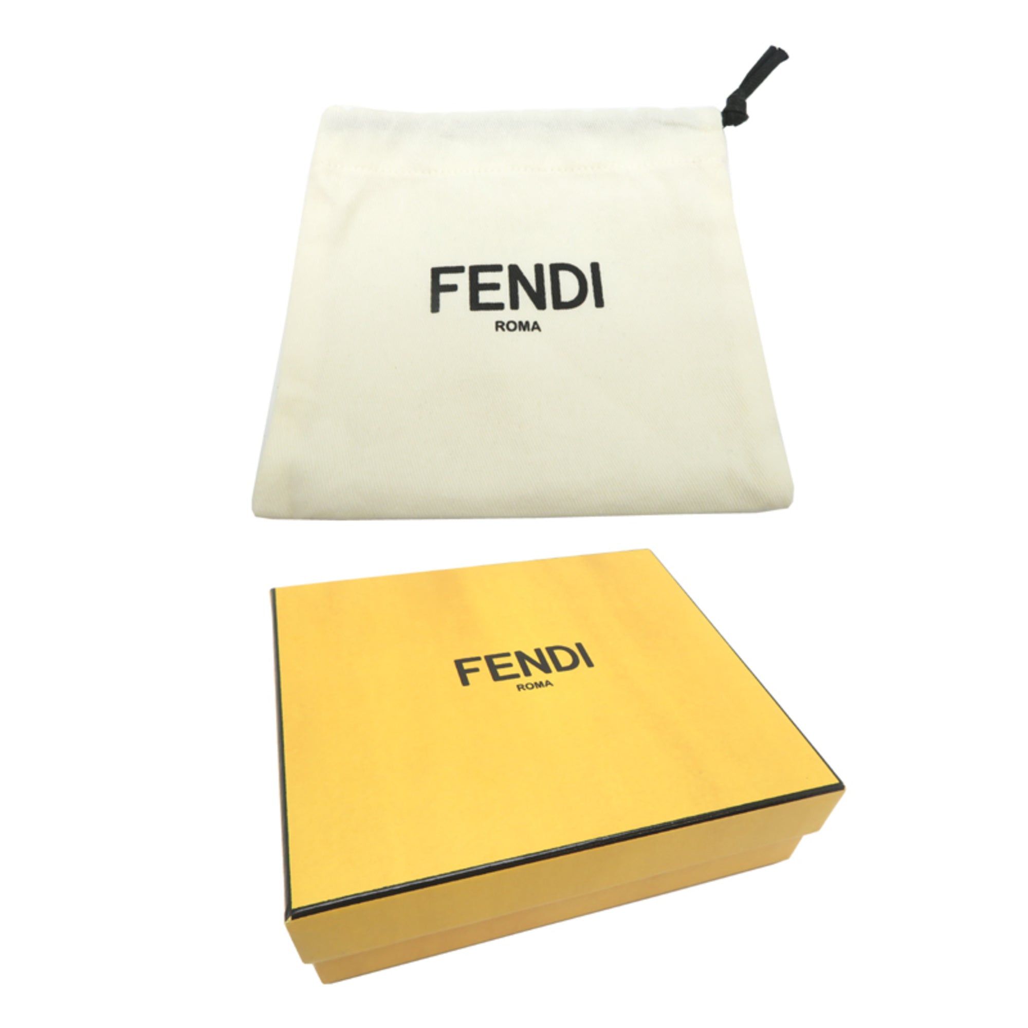 Fendi Brown Yellow Pvc Leather Wallet (Bi-Fold) (Pre-Owned)