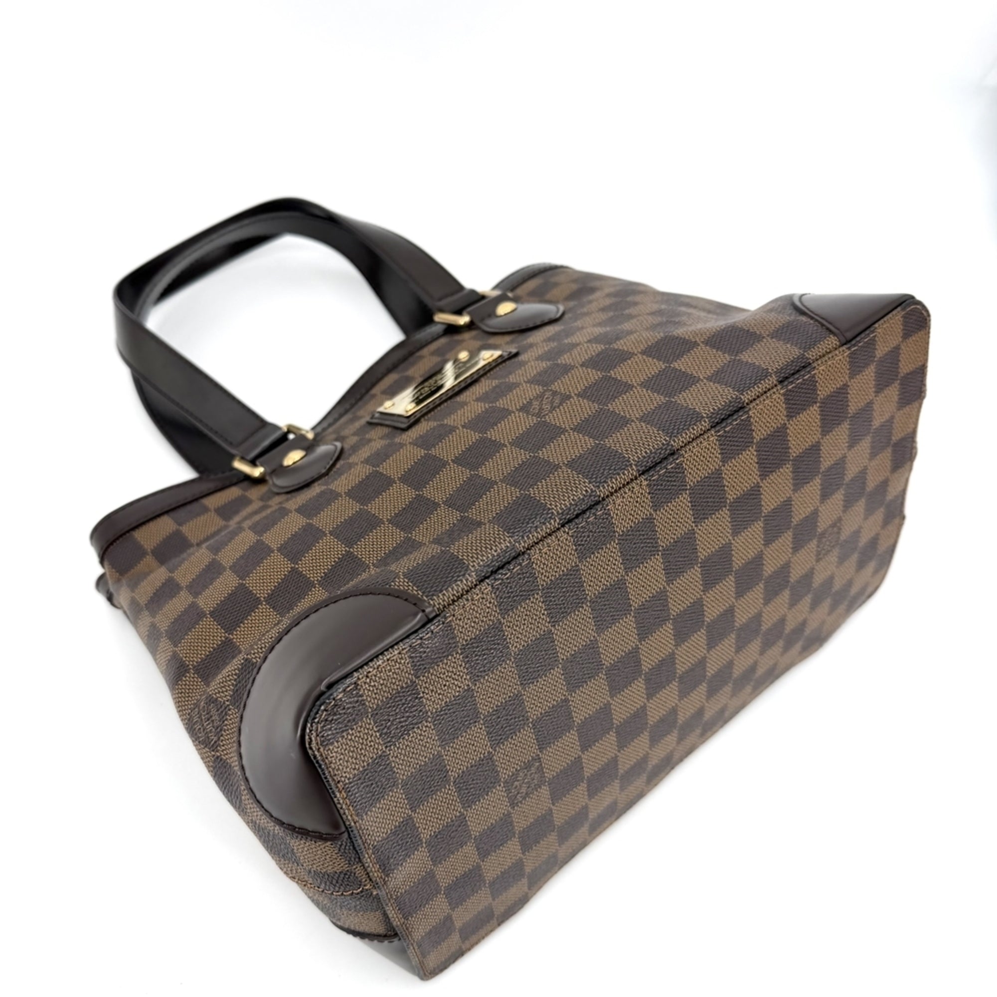 Louis Vuitton Brown White Damier Canvas Handbag Tote Bag (Pre-Owned)