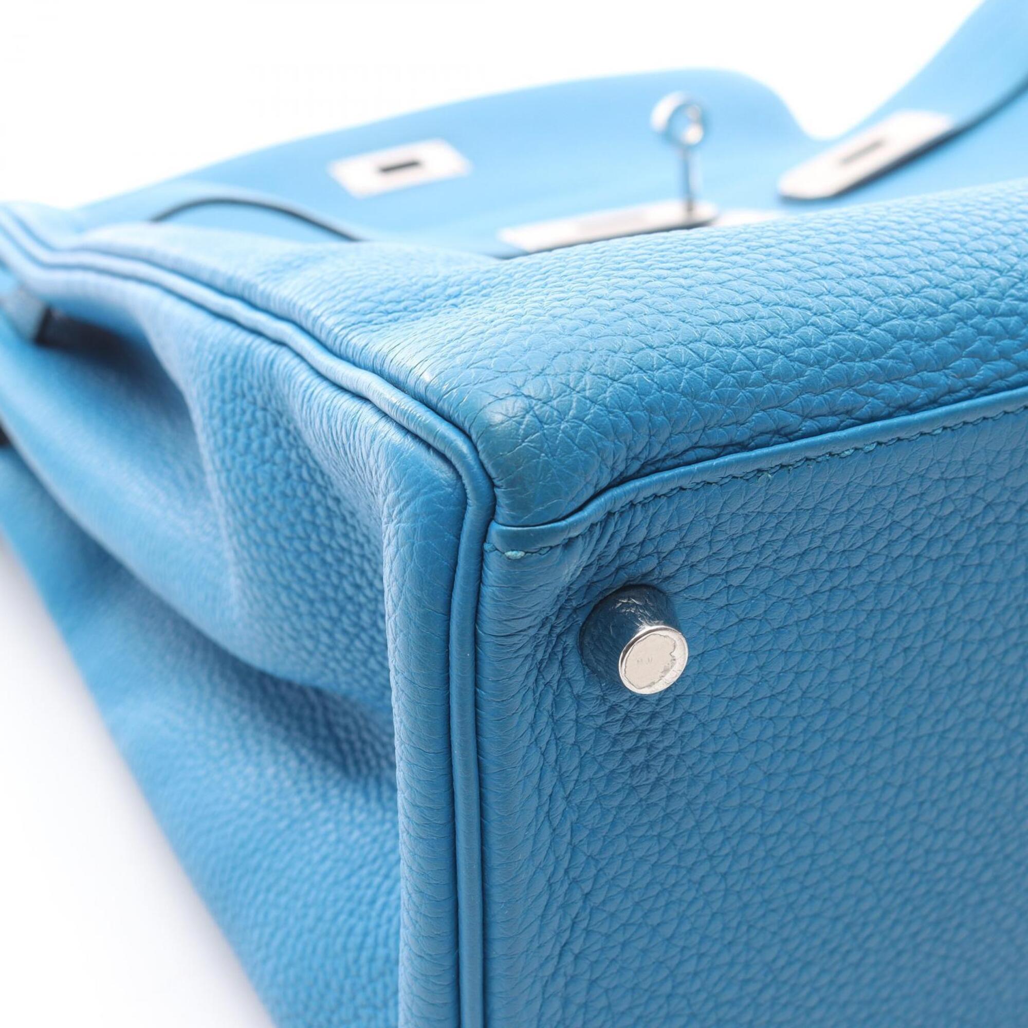Hermes Blue Togo Leather Handbag (Pre-Owned)