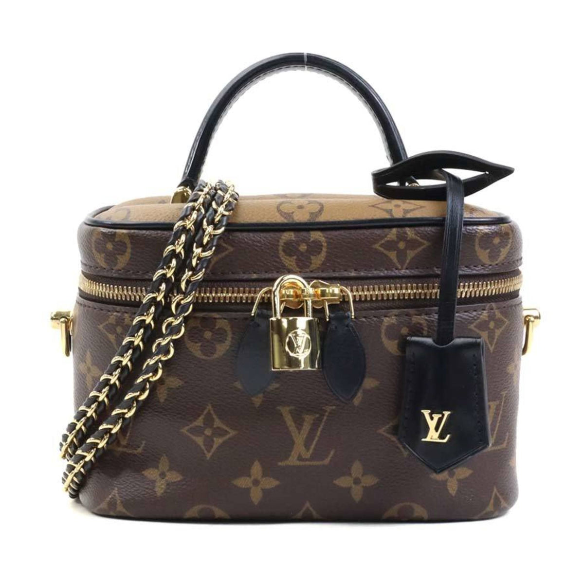 Louis Vuitton Brown Monogram Reverse Shoulder Bag Vanity Bag (Pre-Owned)