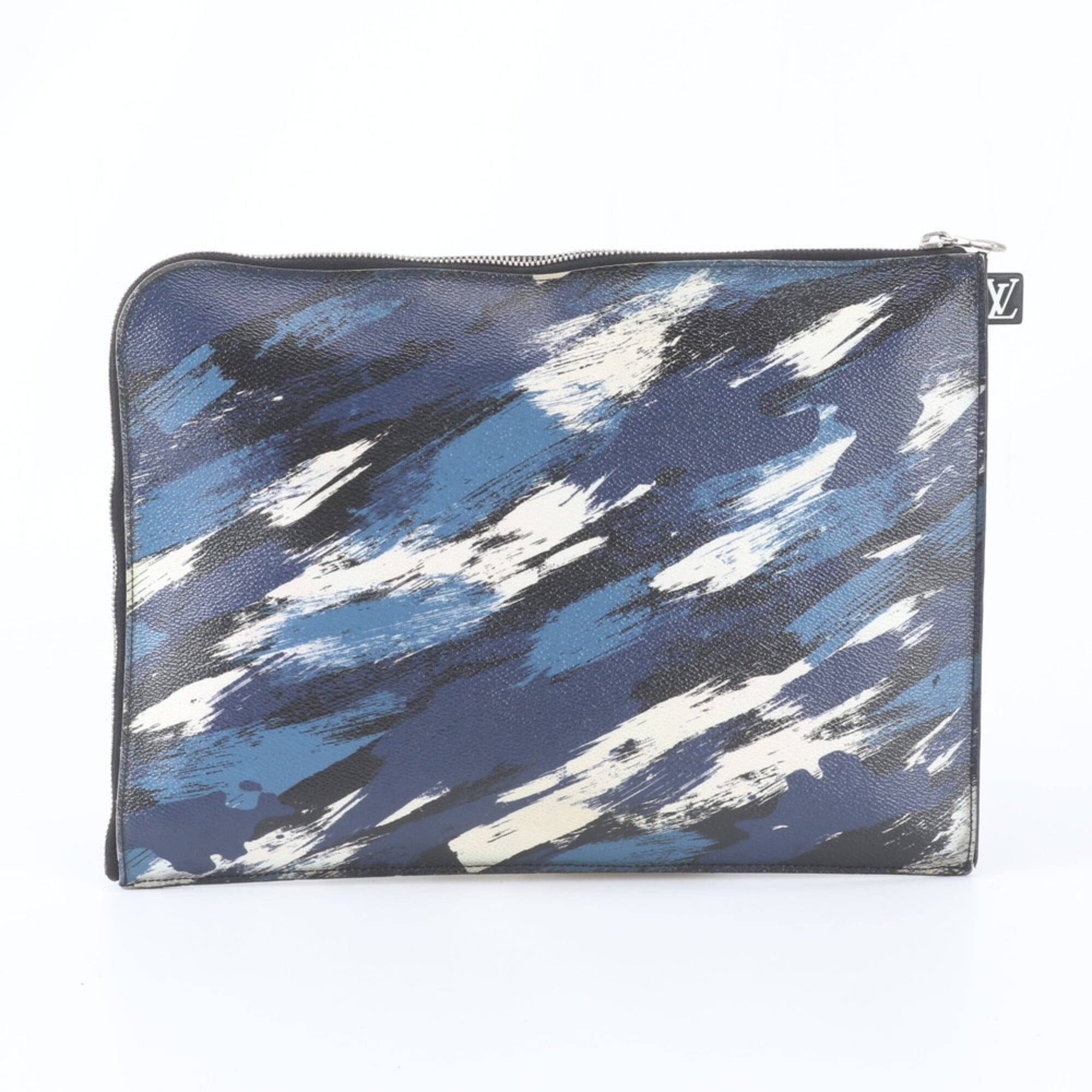 Louis Vuitton Navy Leather Pochette (Pre-Owned)