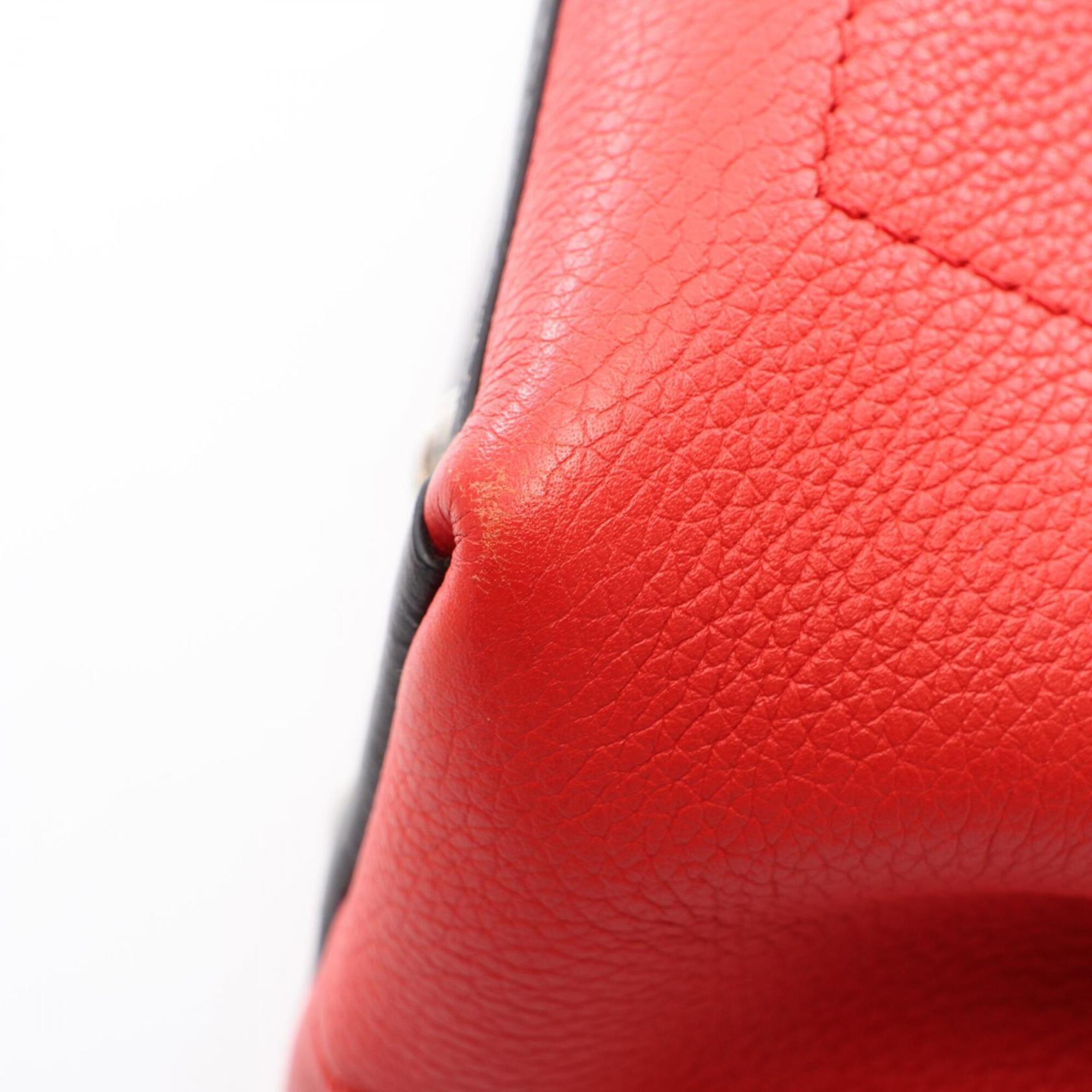 Louis Vuitton Black Ivory Red Color Cuir Ombre Leather Handbag (Pre-Owned)