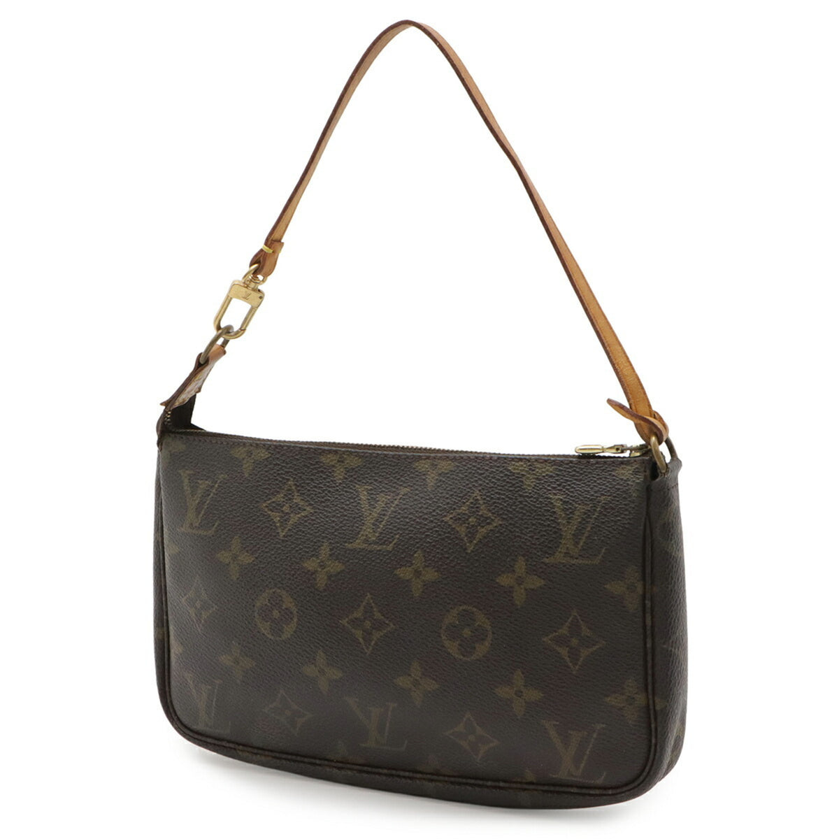 Louis Vuitton Brown Monogram Canvas Handbag Pochette Pouch (Pre-Owned)