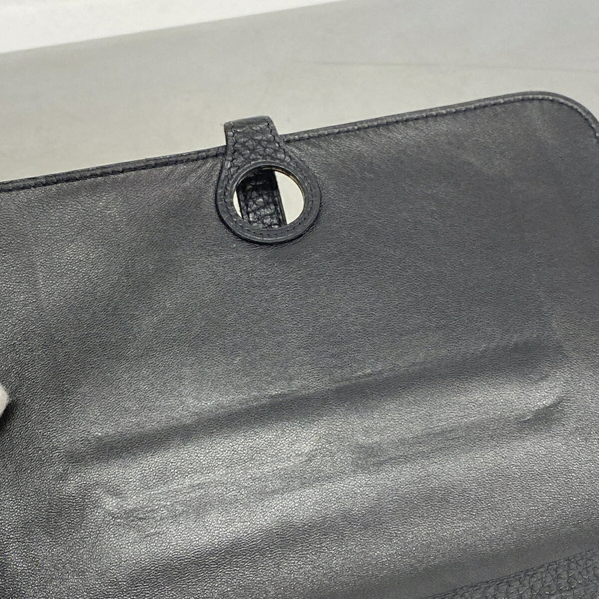 Hermes Black Togo Leather Long Wallet (Bi-Fold) (Pre-Owned)