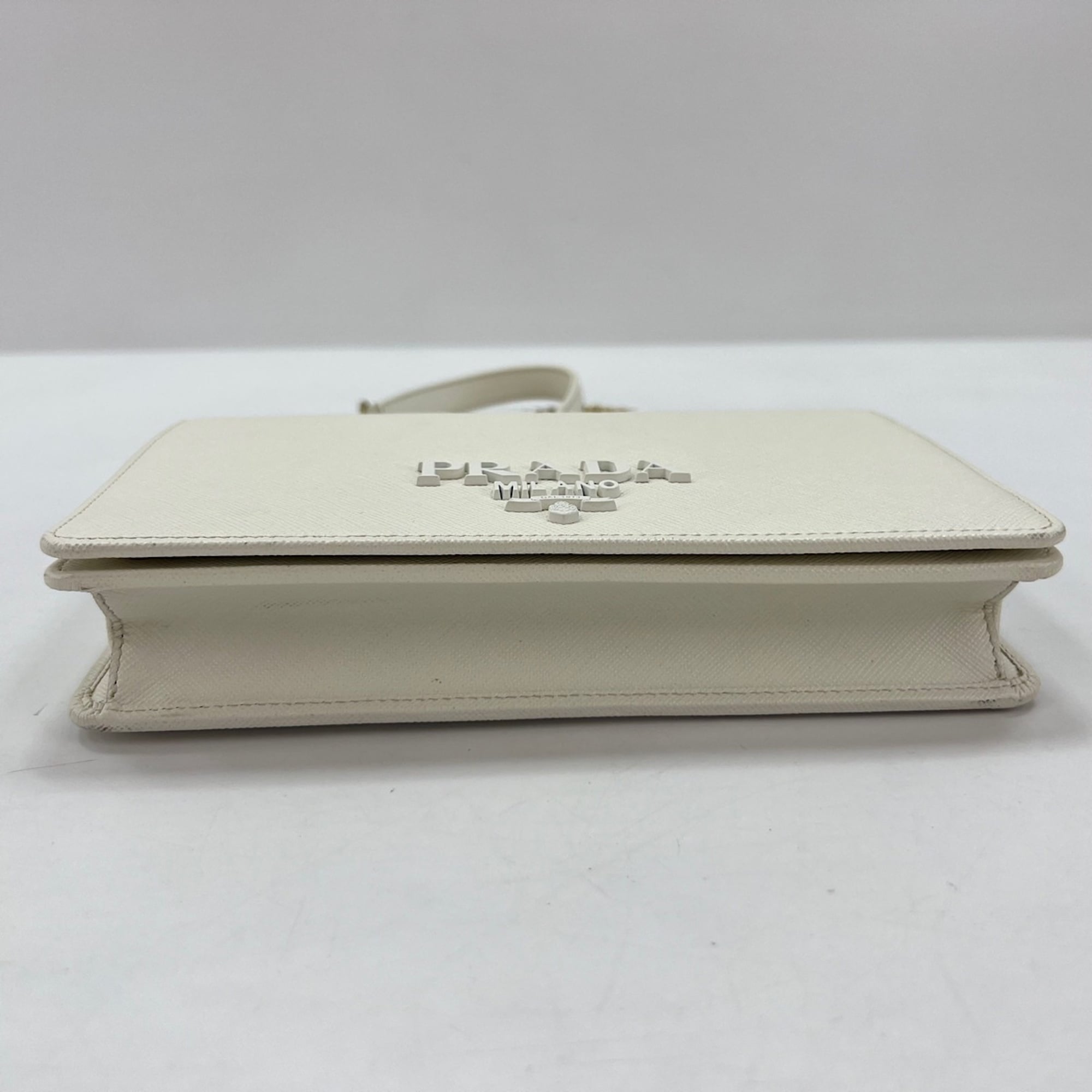 Prada Clear White Handbag Shoulder Bag (Pre-Owned)