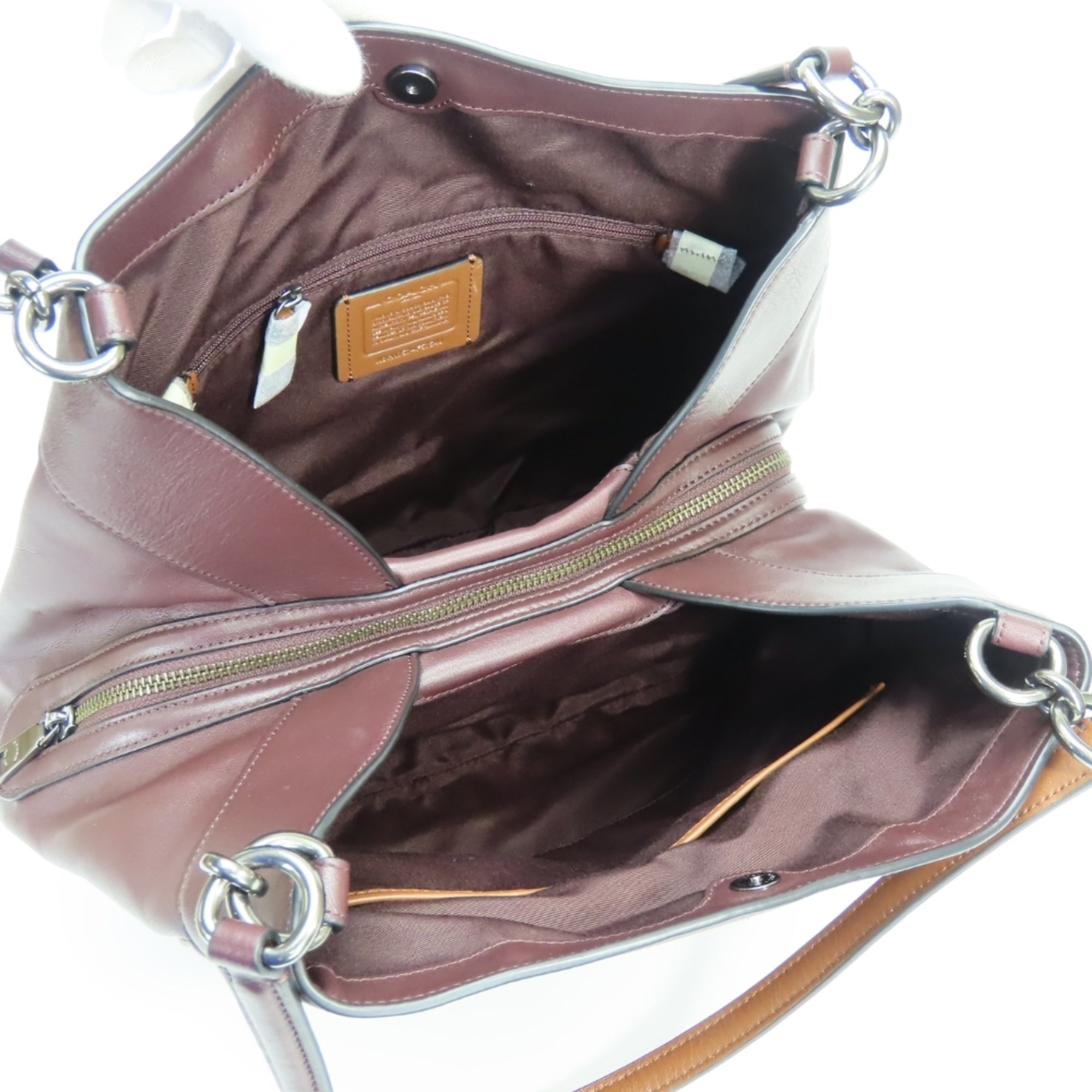 Coach Bordeaux Brown Canvas Tote Bag (Pre-Owned)