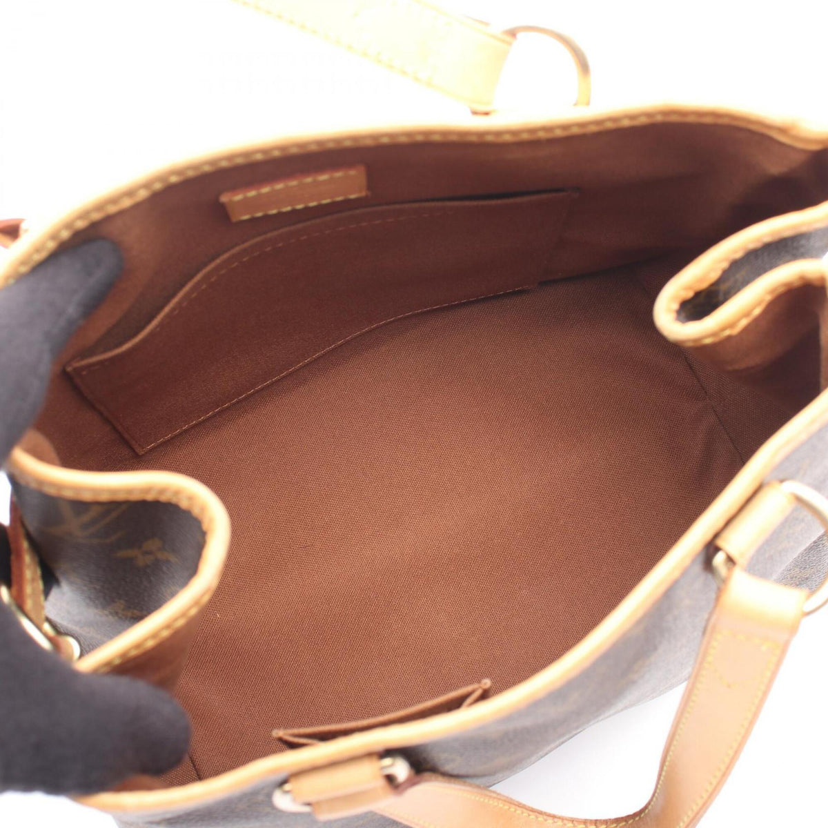 Louis Vuitton Brown Monogram Coated Canvas Leather Handbag (Pre-Owned)