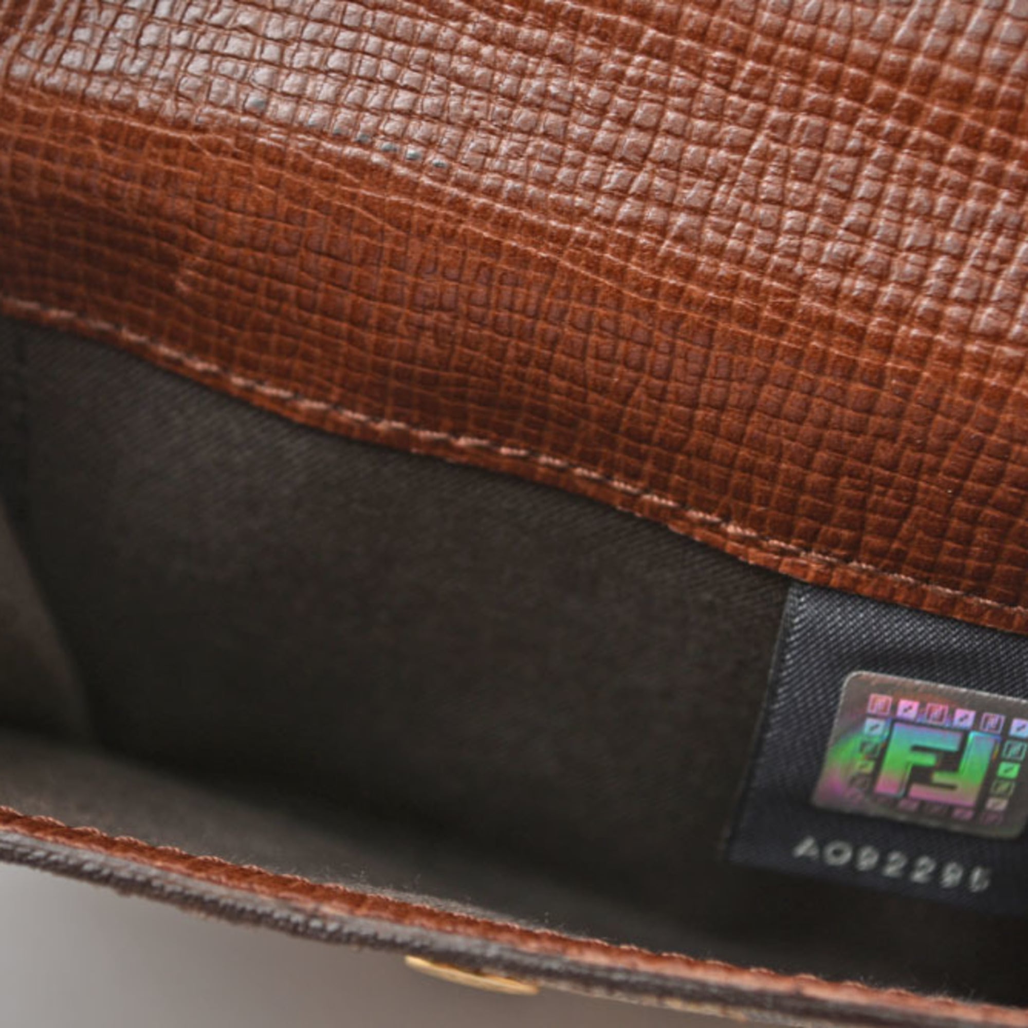 Fendi Beige Brown Brown Pvc Leather Wallet (Bi-Fold) (Pre-Owned)