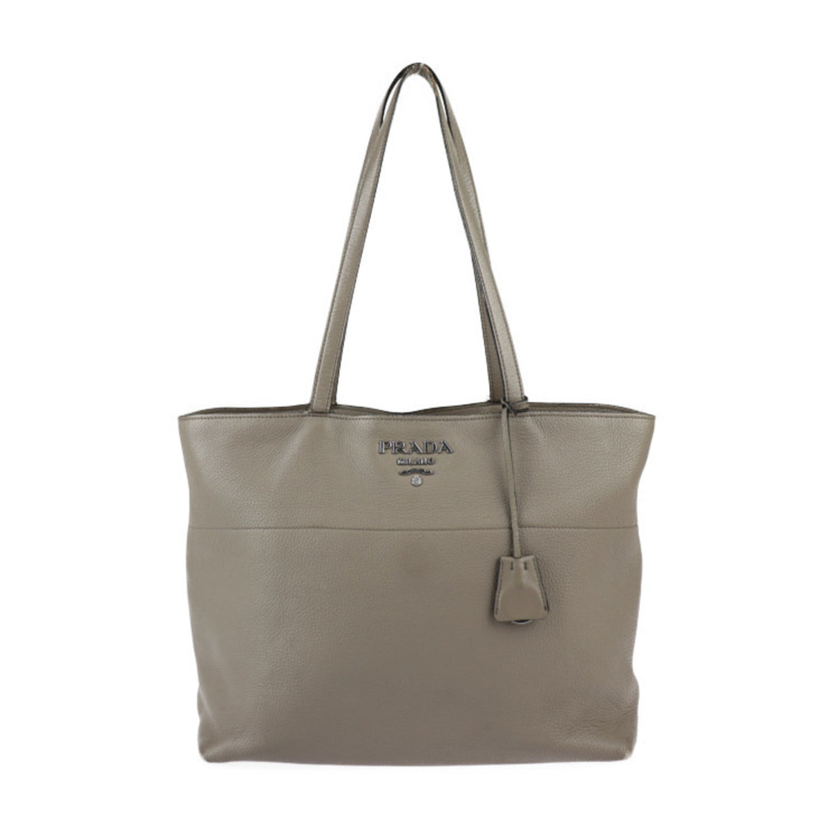 Prada Gray Handbag Shoulder Bag Tote Bag (Pre-Owned)