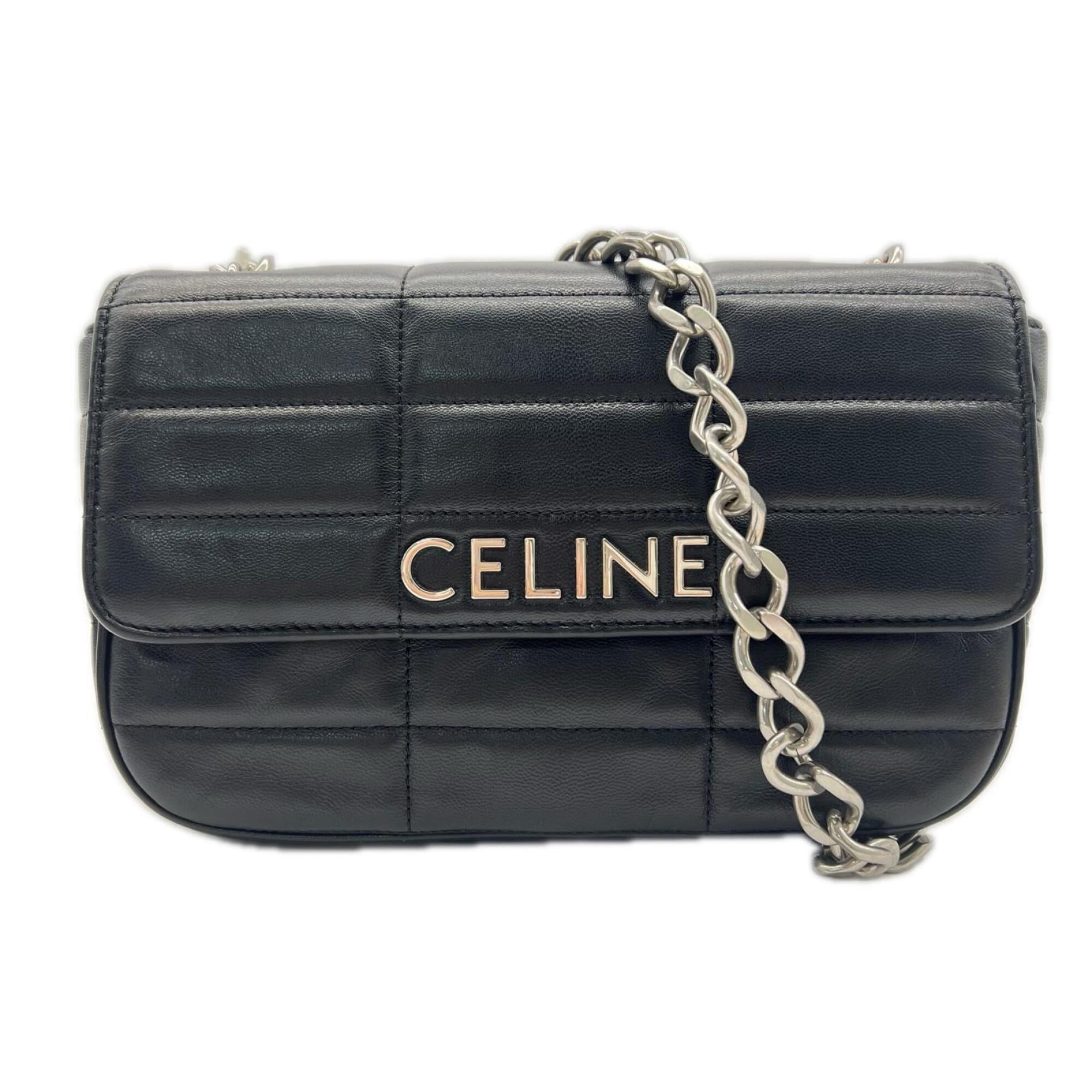 Celine Black Leather Shoulder Bag (Pre-Owned)