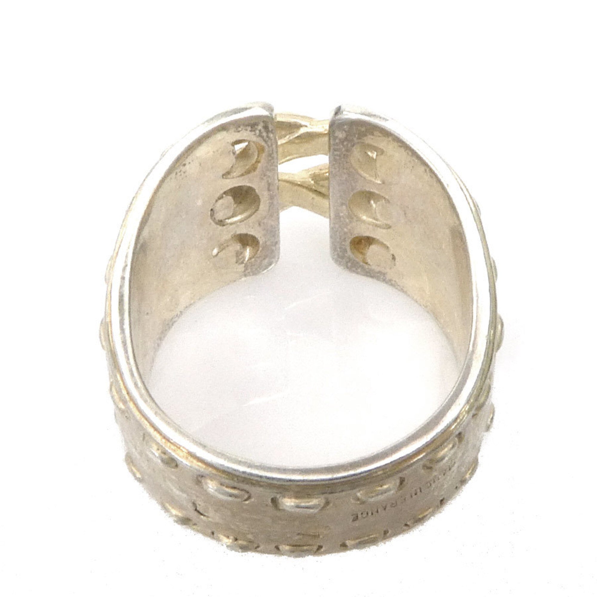 Hermes Silver Silver 925 Band Ring (Pre-Owned)