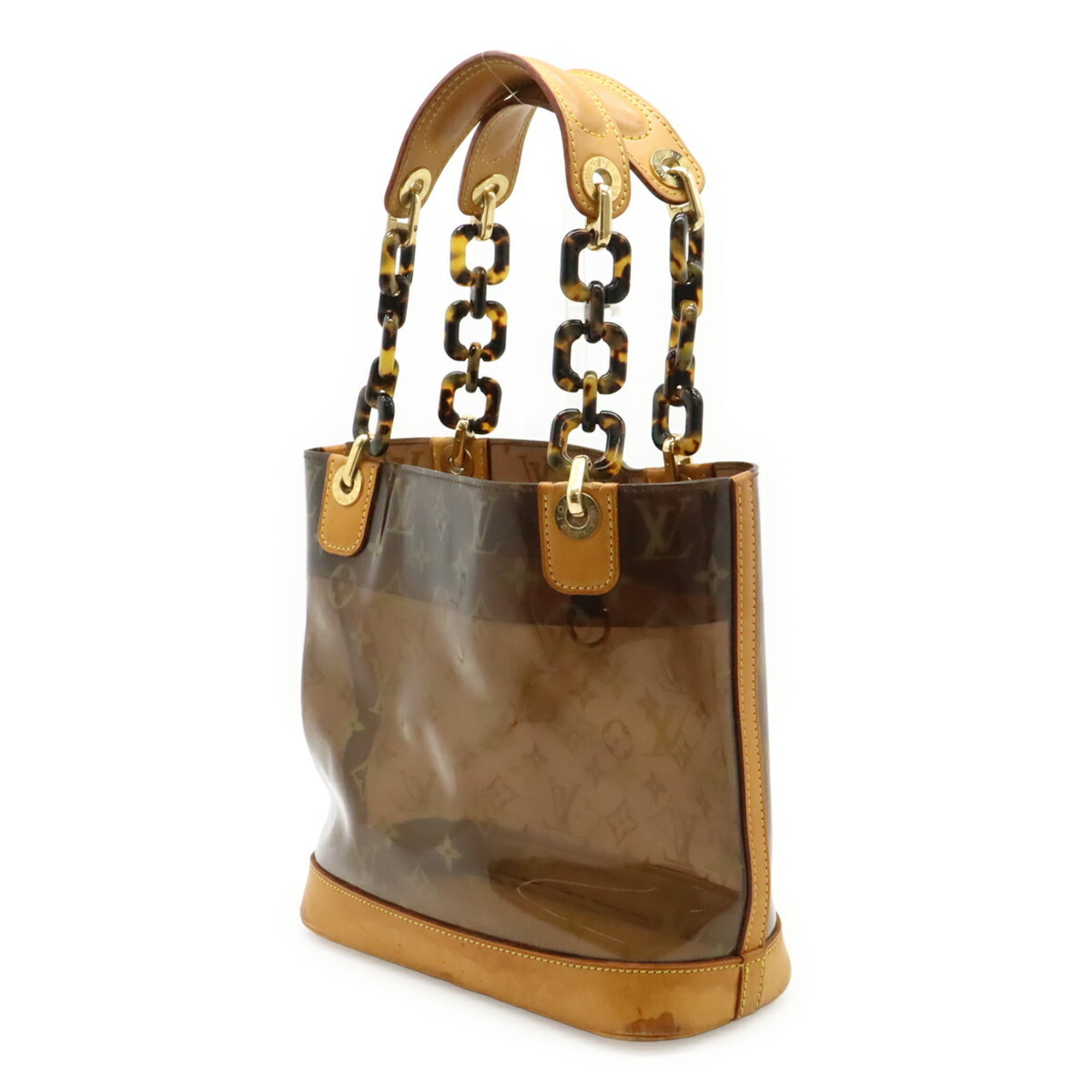 Louis Vuitton Brown Clear Monogram Vinyl Vinyl Pouch Tote Bag (Pre-Owned)