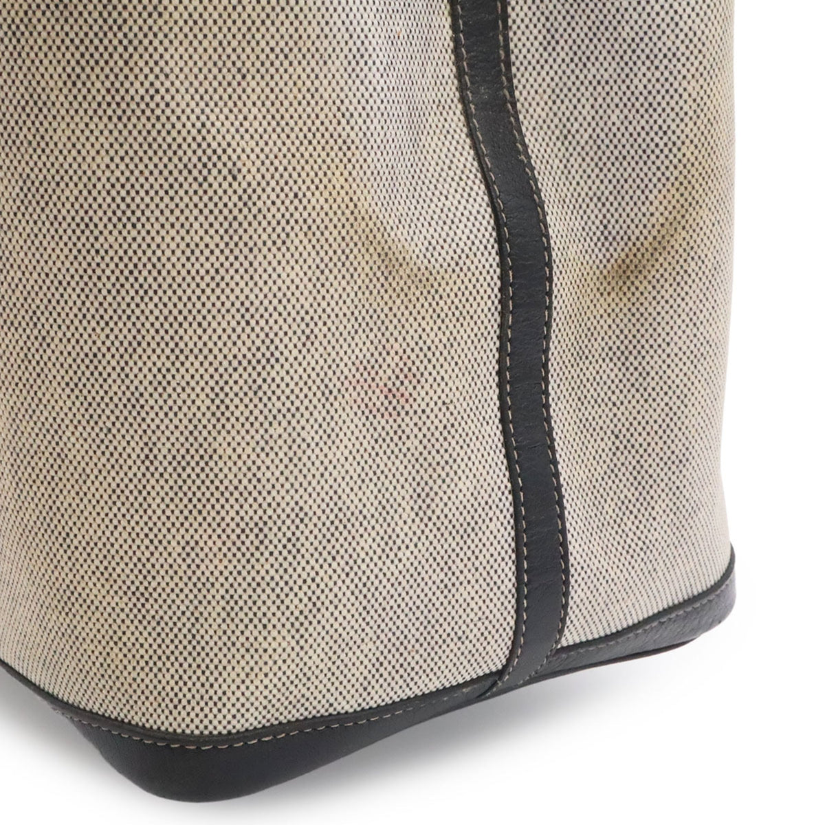 Hermes Black Gray Yellow Toile H Handbag Tote Bag (Pre-Owned)