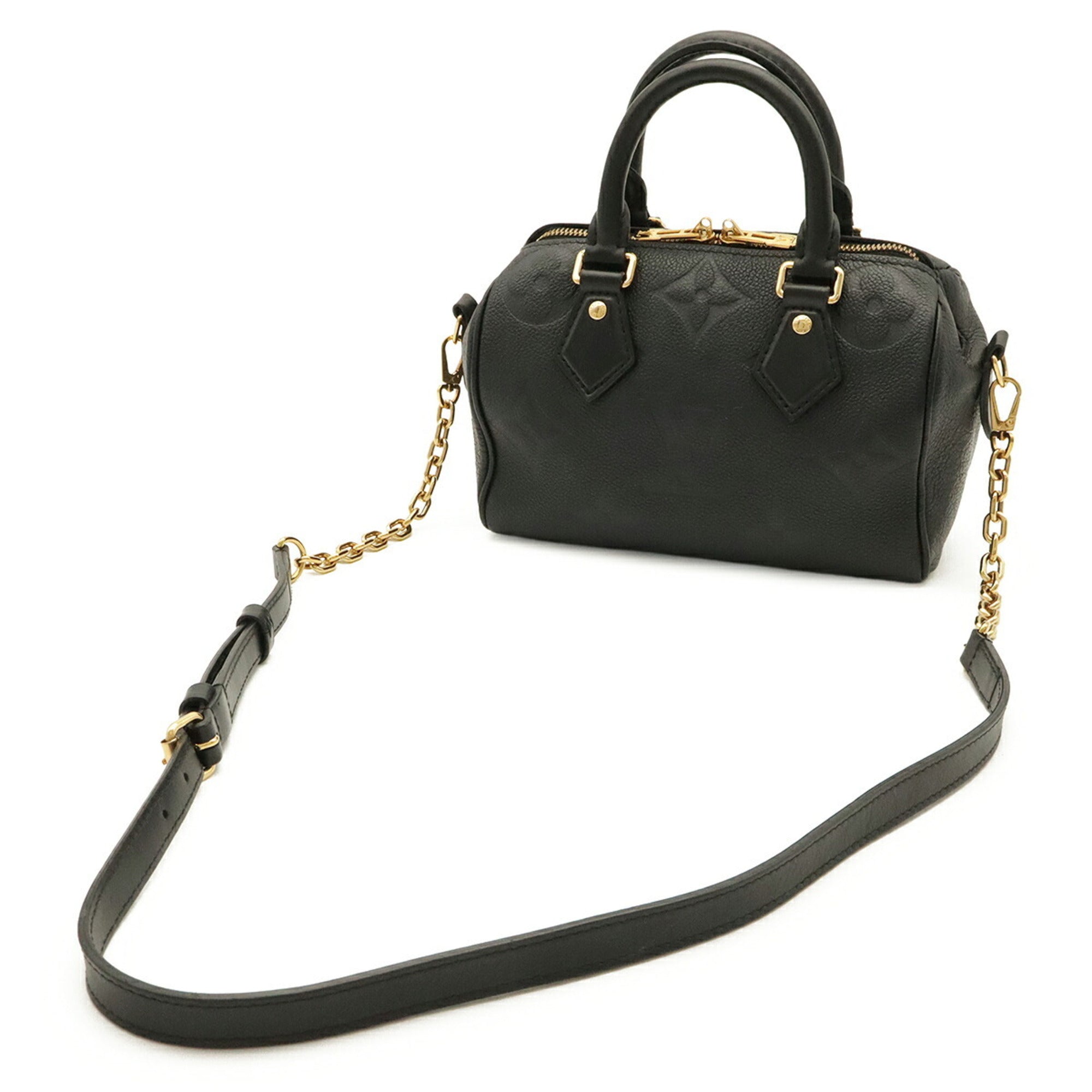 Louis Vuitton Noir Monogram Empreinte Leather Handbag Shoulder Bag (Pre-Owned)