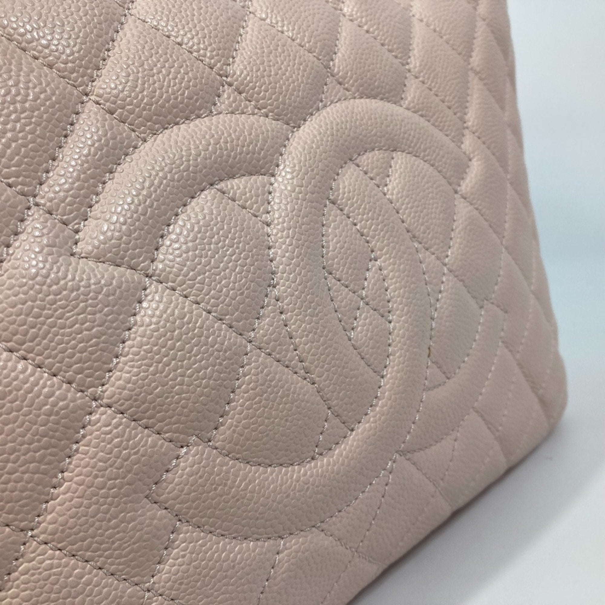 Chanel Matelasse Pink Grained Calfskin Shoulder Bag Tote Bag (Pre-Owned)