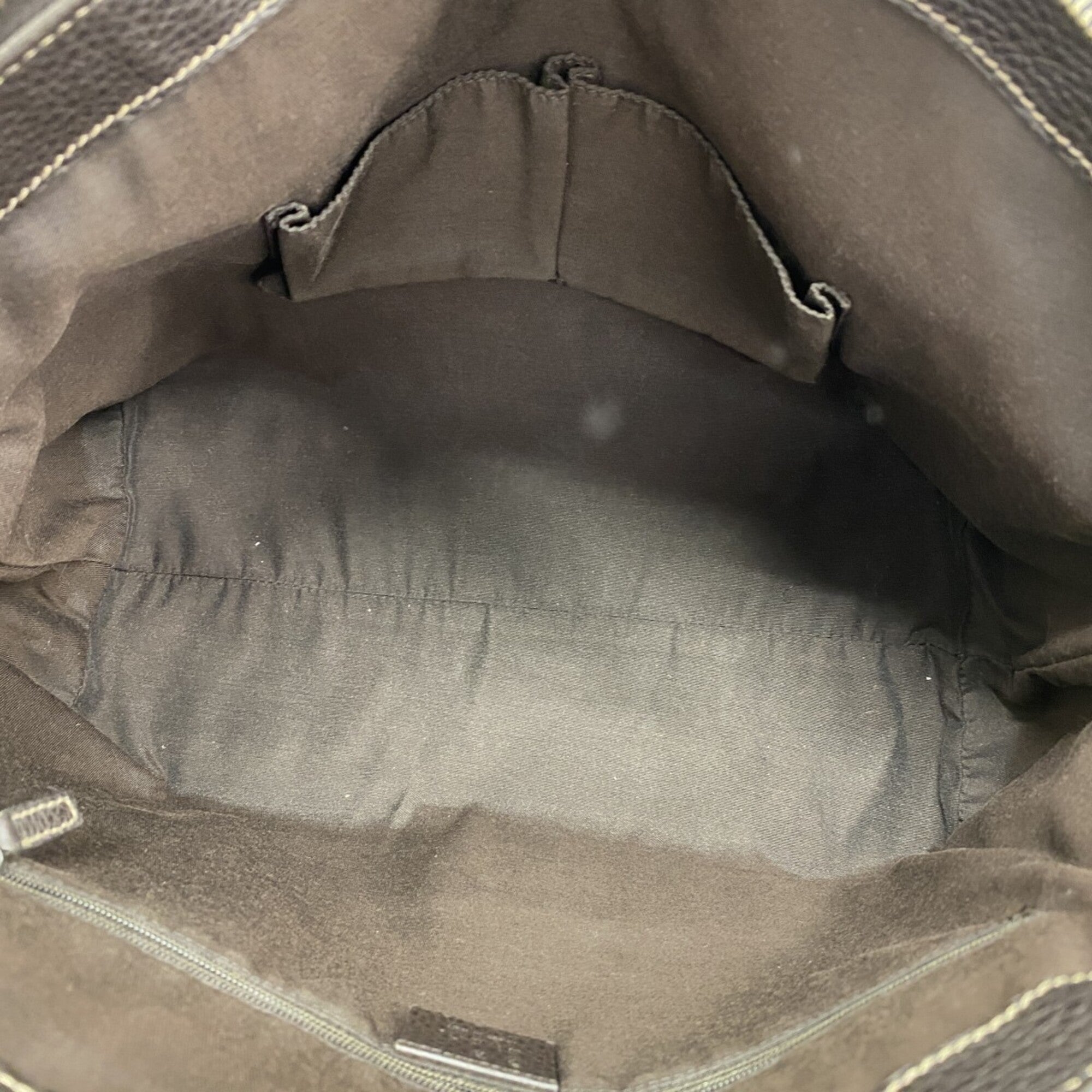 Gucci Beige Brown Coated Canvas Handbag (Pre-Owned)
