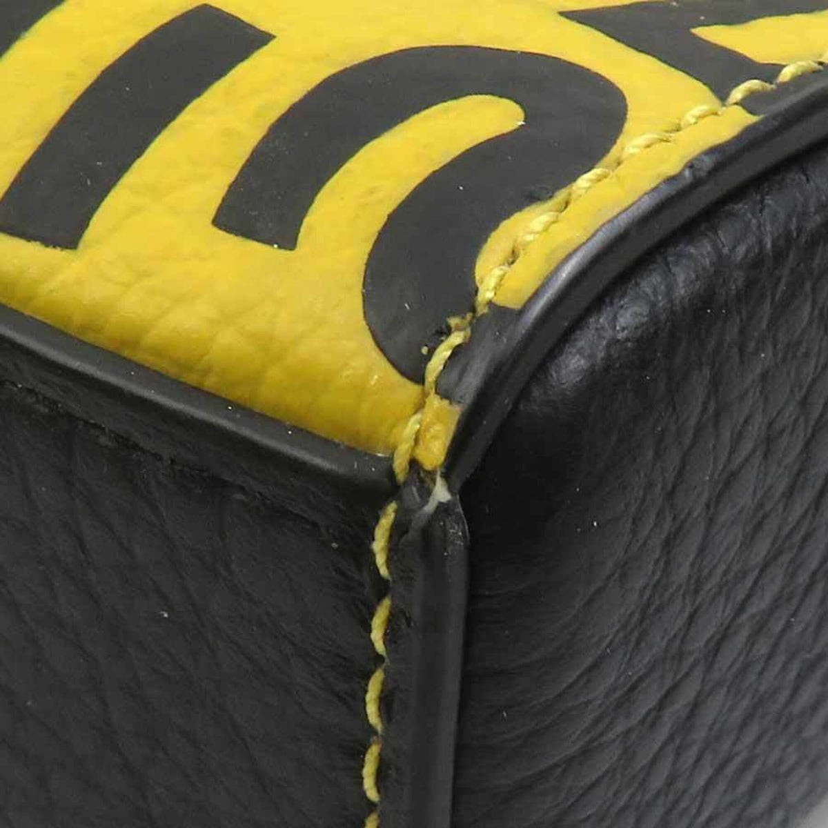 Coach Black Red Color Yellow Leather Shoulder Bag (Pre-Owned)