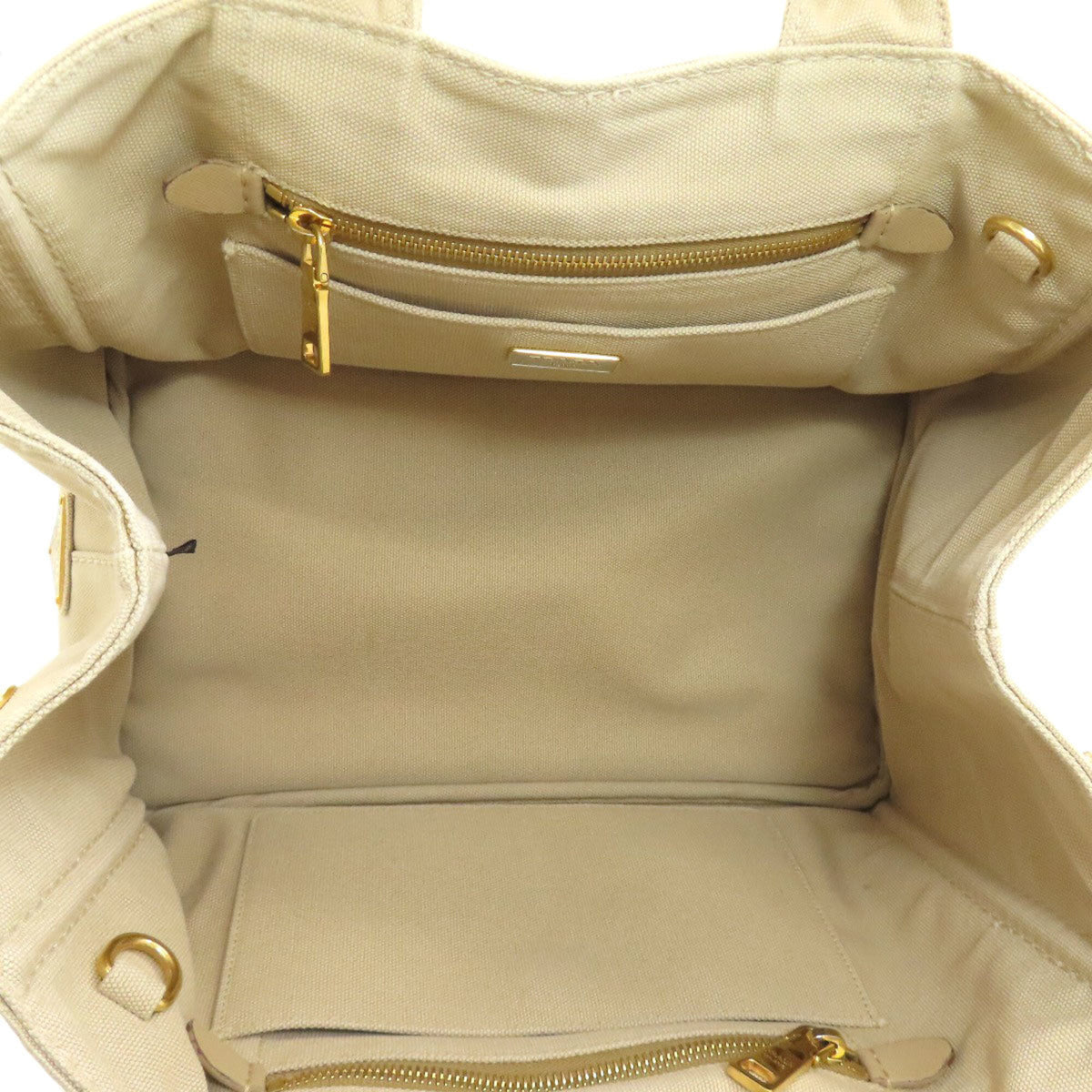 Prada Beige Canvas Handbag (Pre-Owned)