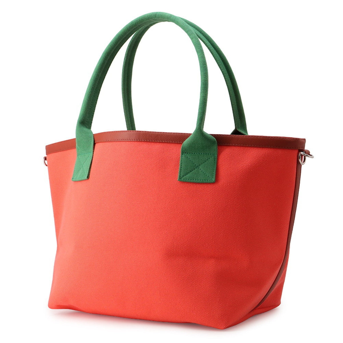 Hermes Green Orange Canvas Epsom Leather Tote Bag (Pre-Owned)