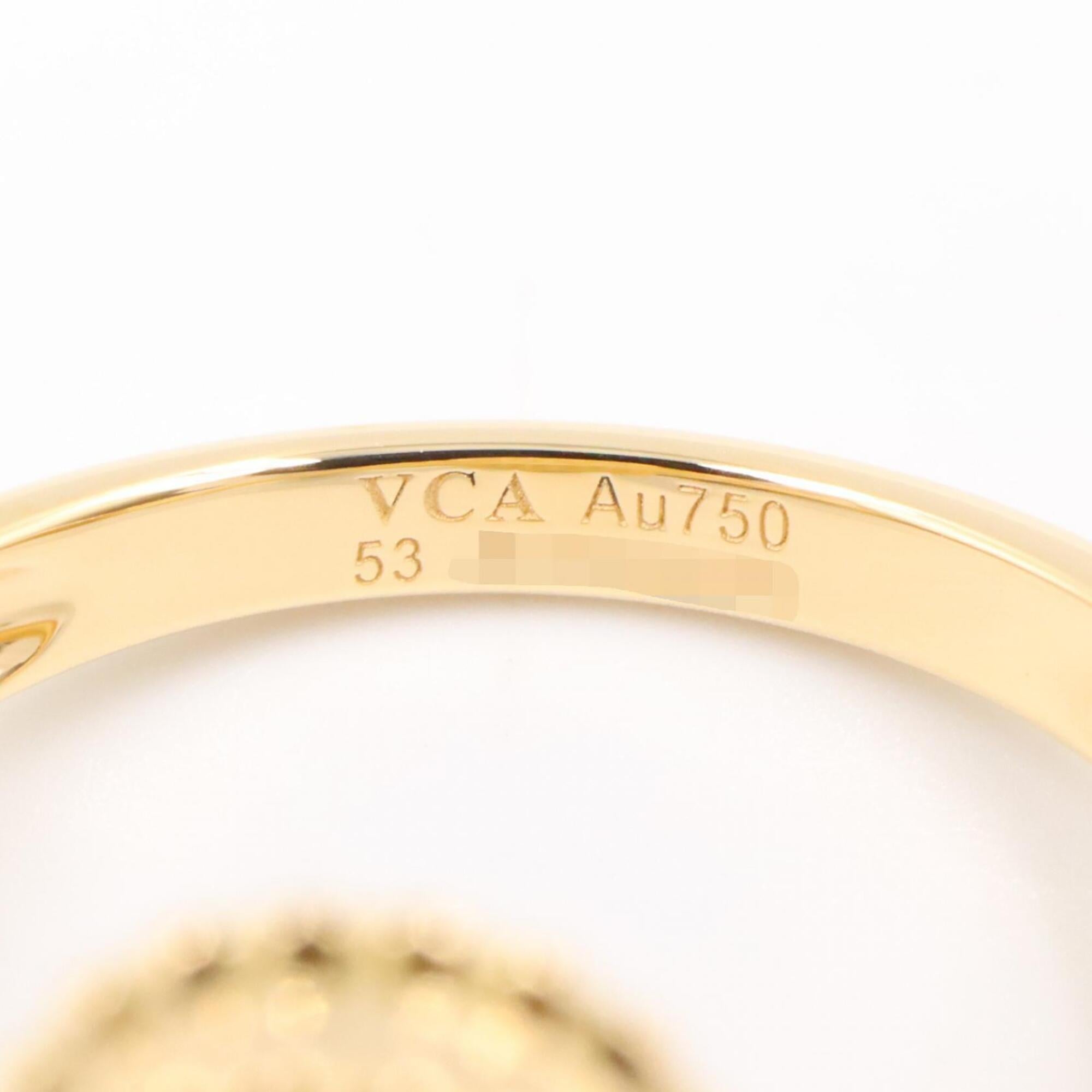Van Cleef & Arpels Gold Clear Red Color Yellow Gold (18K) Band Ring (Pre-Owned)