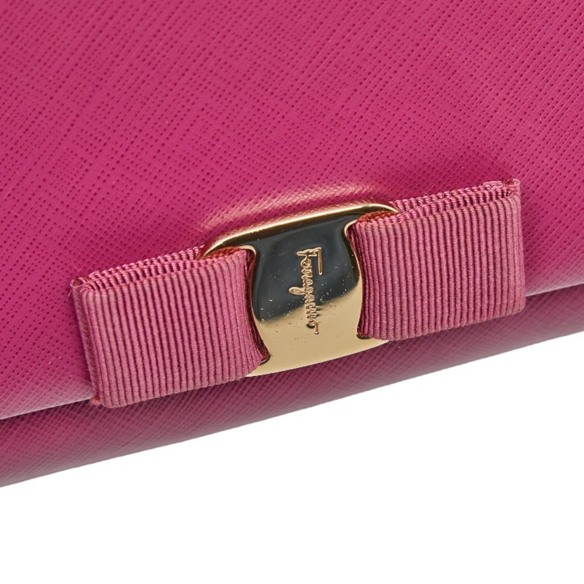 Salvatore Ferragamo Purple Leather Shoulder Bag (Pre-Owned)
