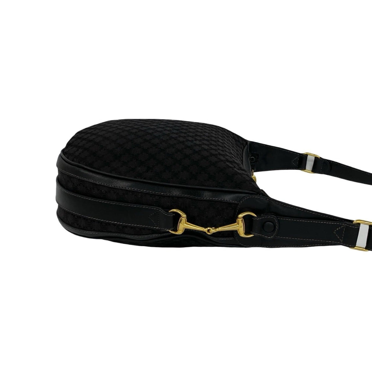 Celine Black Canvas Leather Crossbody Bag Shoulder Bag (Pre-Owned)