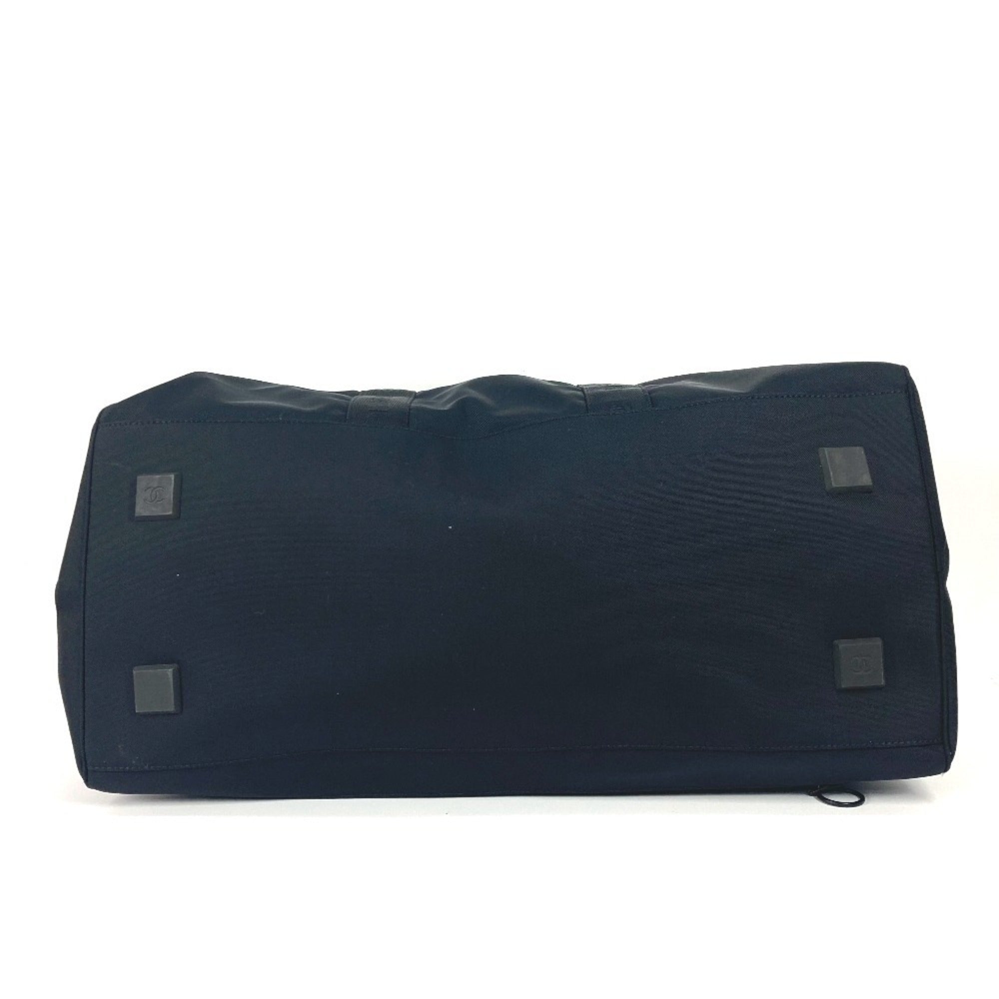 Chanel Black Nylon Boston Bag Shoulder Bag (Pre-Owned)
