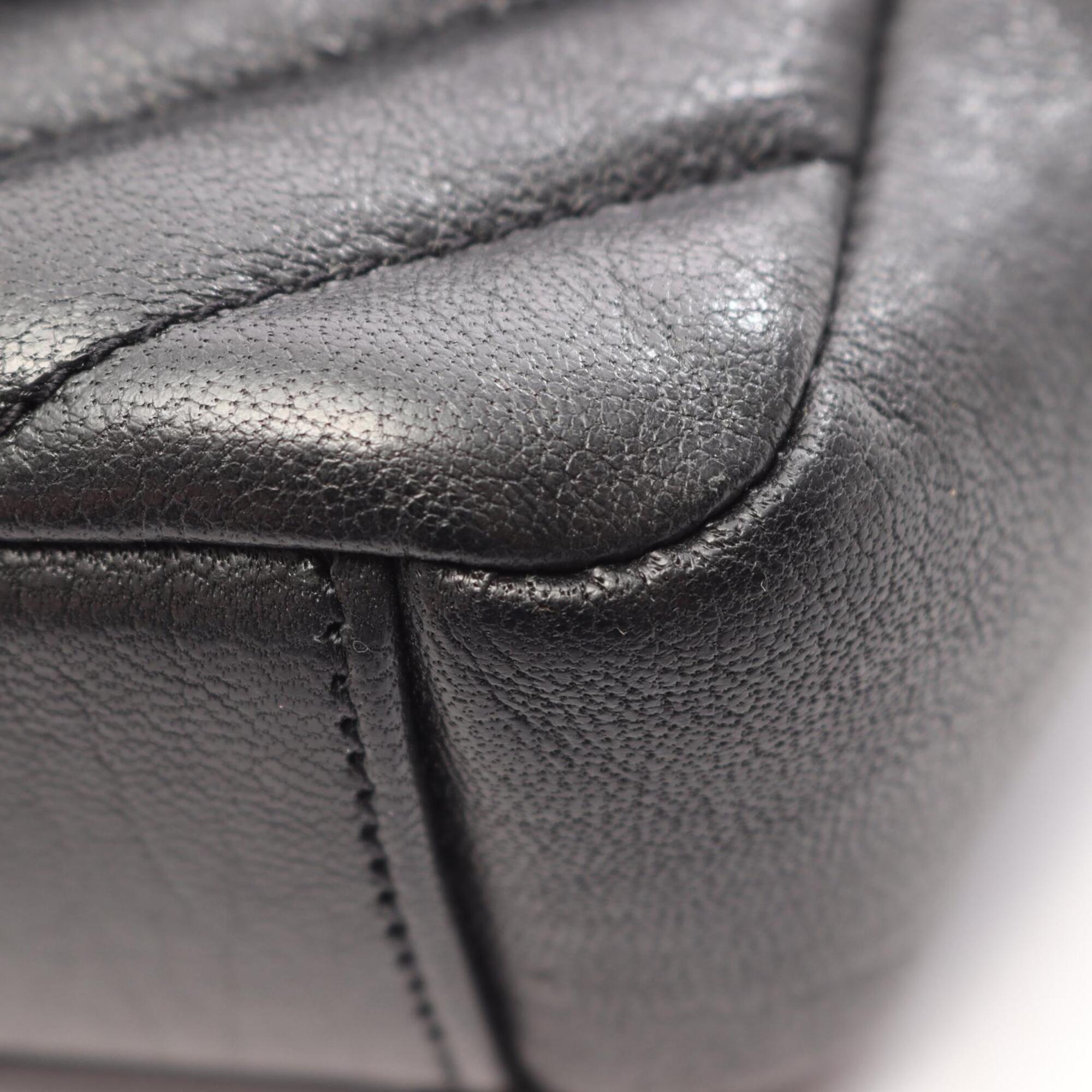 Saint Laurent Black Leather Handbag Shoulder Bag (Pre-Owned)