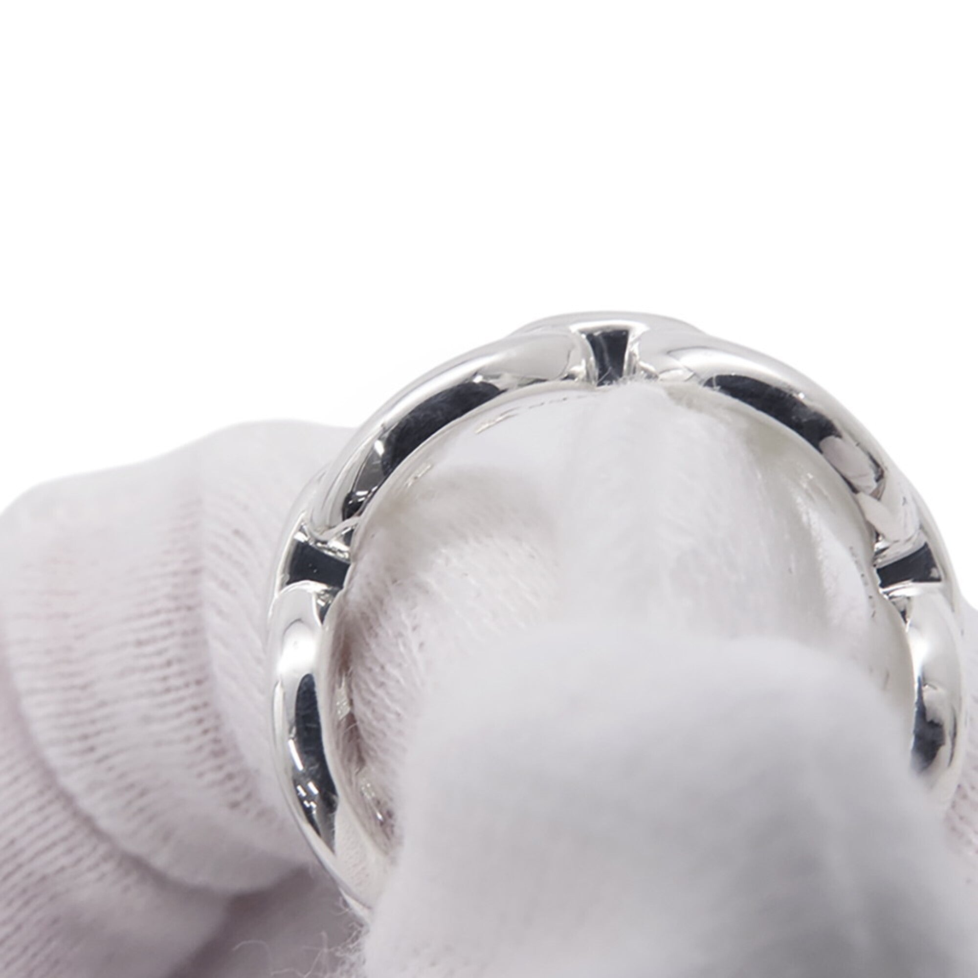 Hermes Silver 925 Band Ring (Pre-Owned)