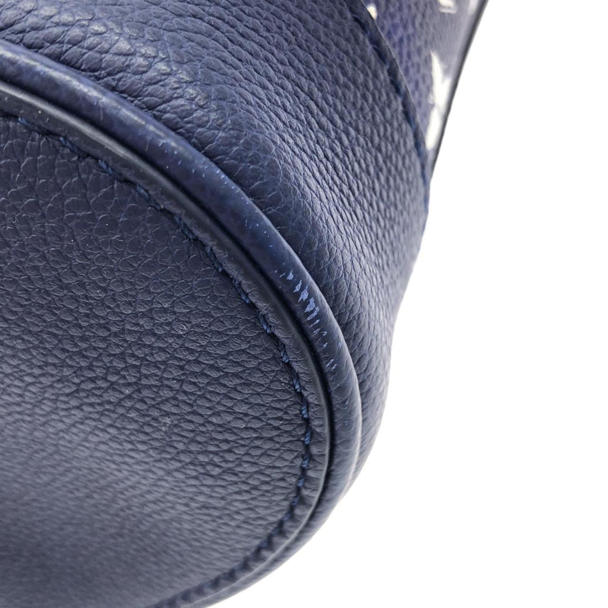 Louis Vuitton Monogram Blue Leather Shoulder Bag (Pre-Owned)