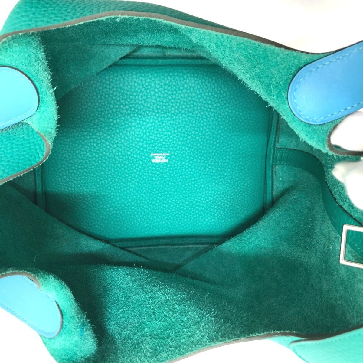 Hermes Picotin Green Taurillon Clemence Leather Handbag (Pre-Owned)