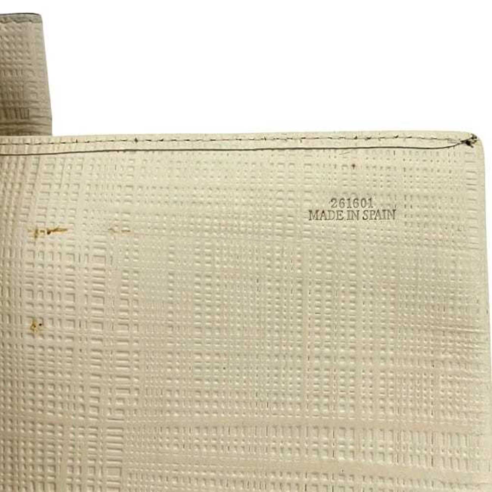 Loewe Ivory White Leather Shoulder Bag Tote Bag (Pre-Owned)