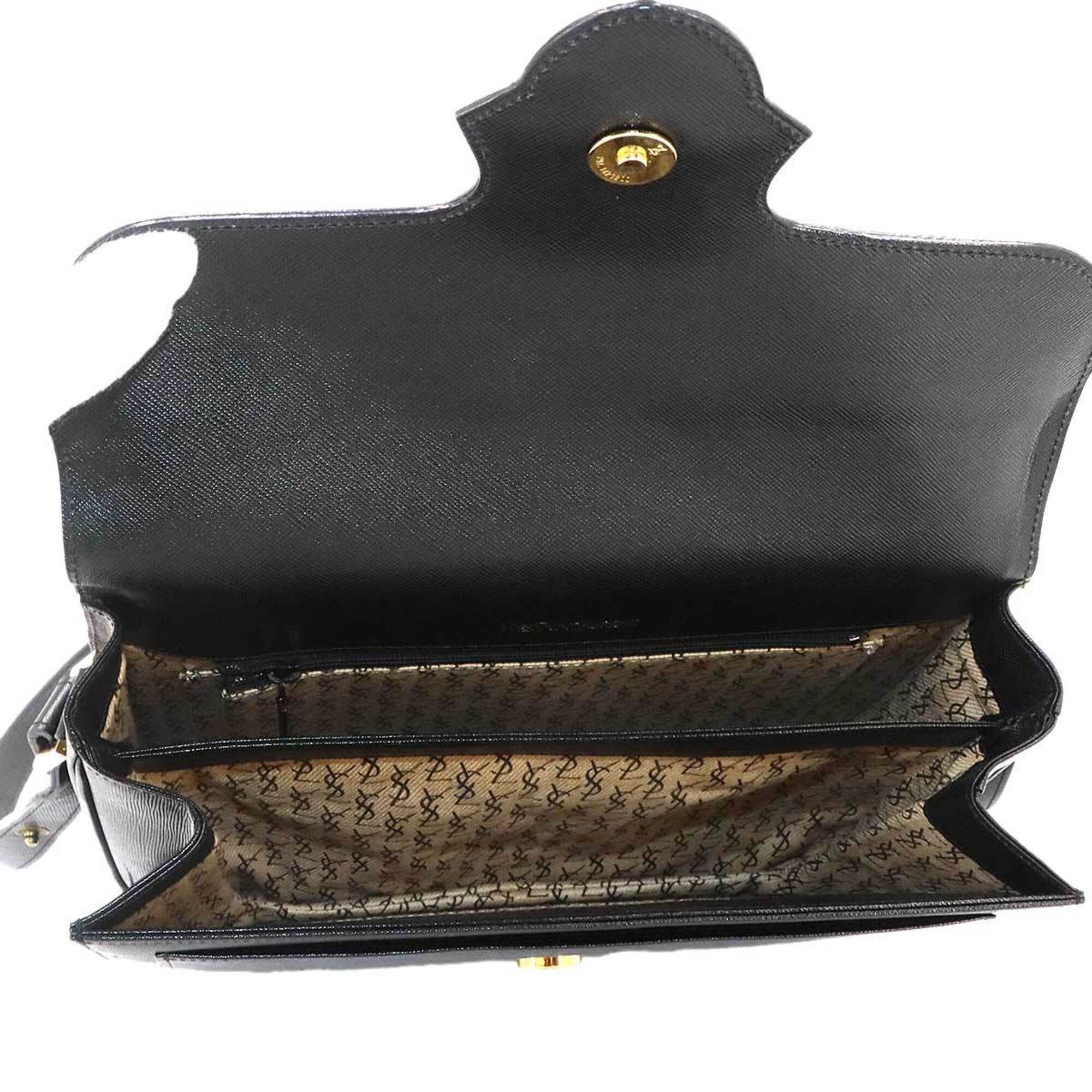 Yves Saint Laurent Black Leather Shoulder Bag (Pre-Owned)