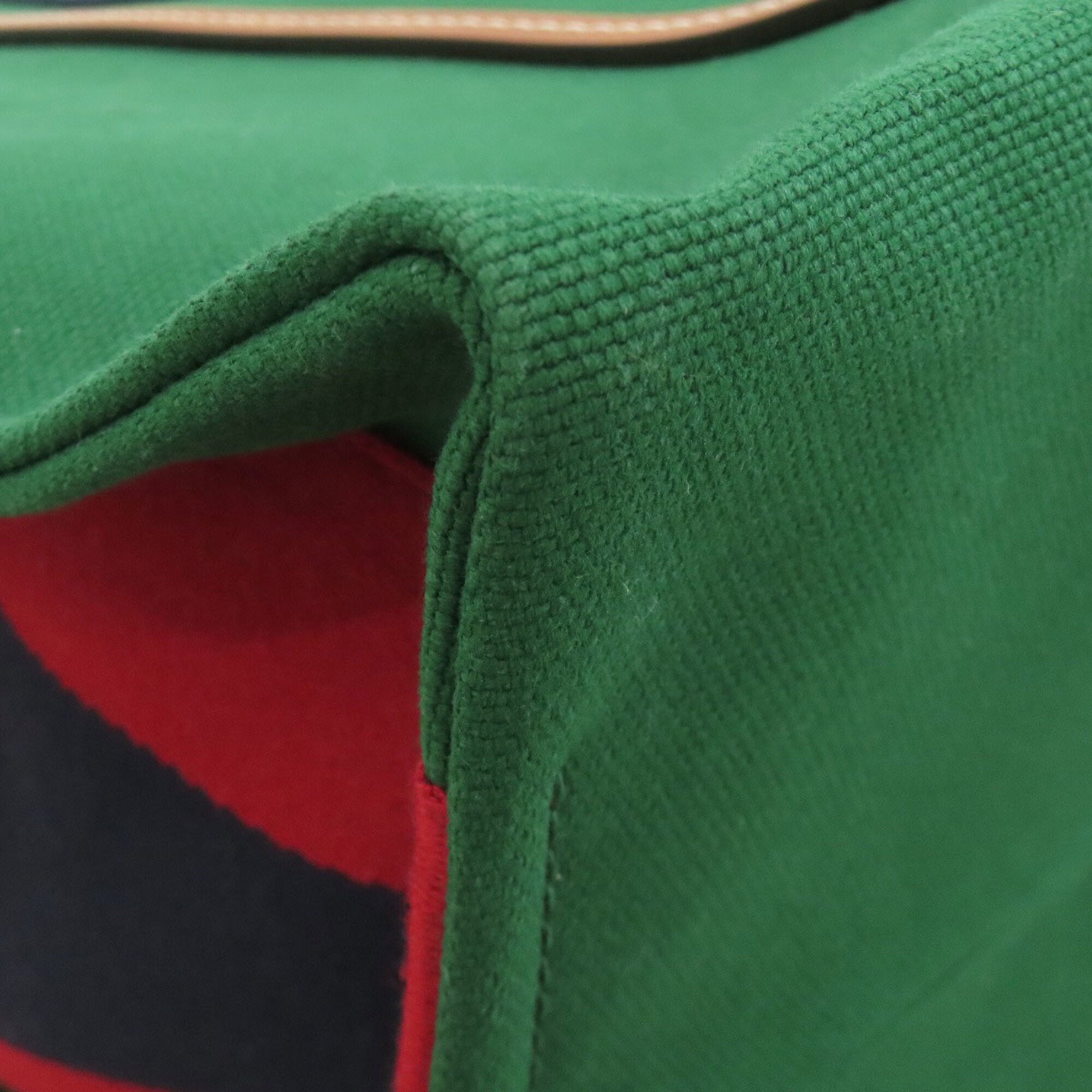 Gucci Green Canvas Leather Tote Bag (Pre-Owned)