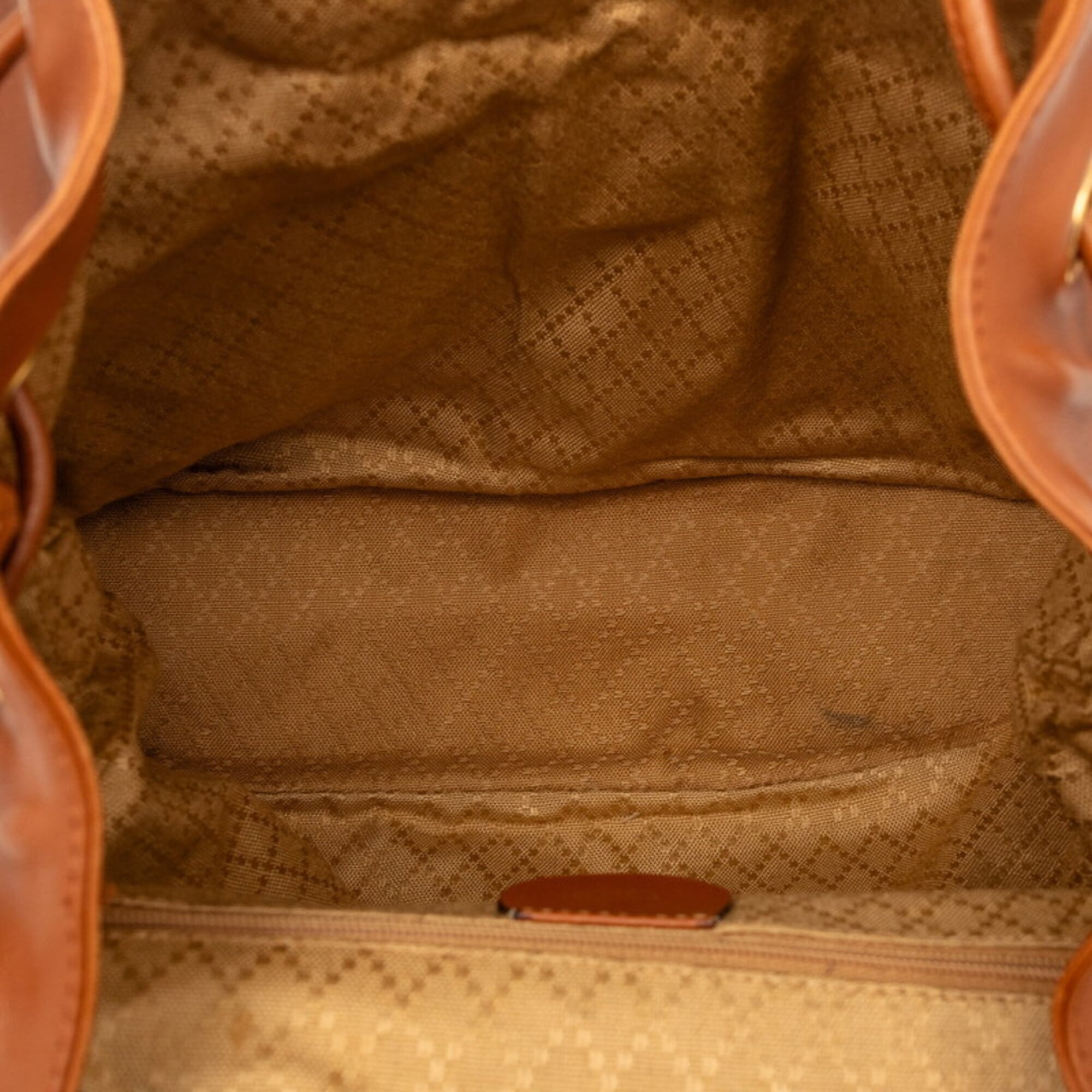 Gucci Brown Leather Backpack (Pre-Owned)