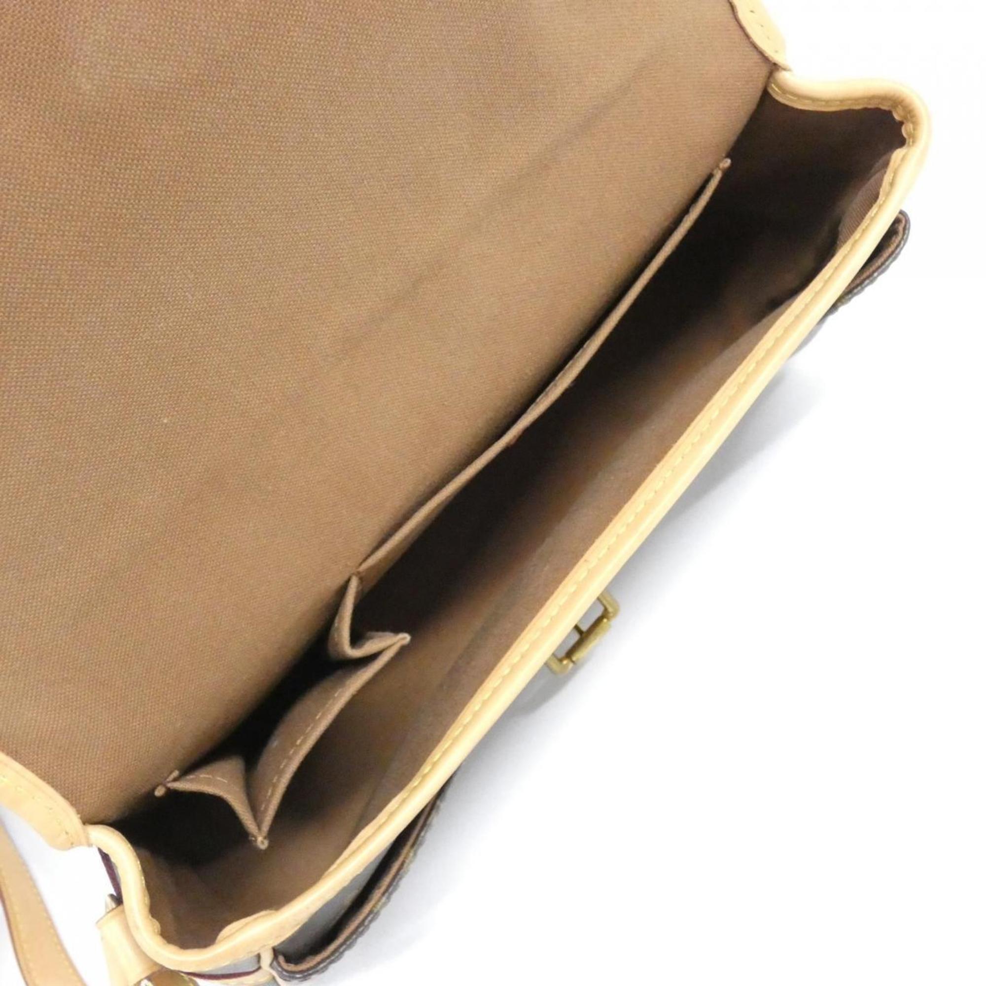 Louis Vuitton Marron Coated Canvas Shoulder Bag (Pre-Owned)