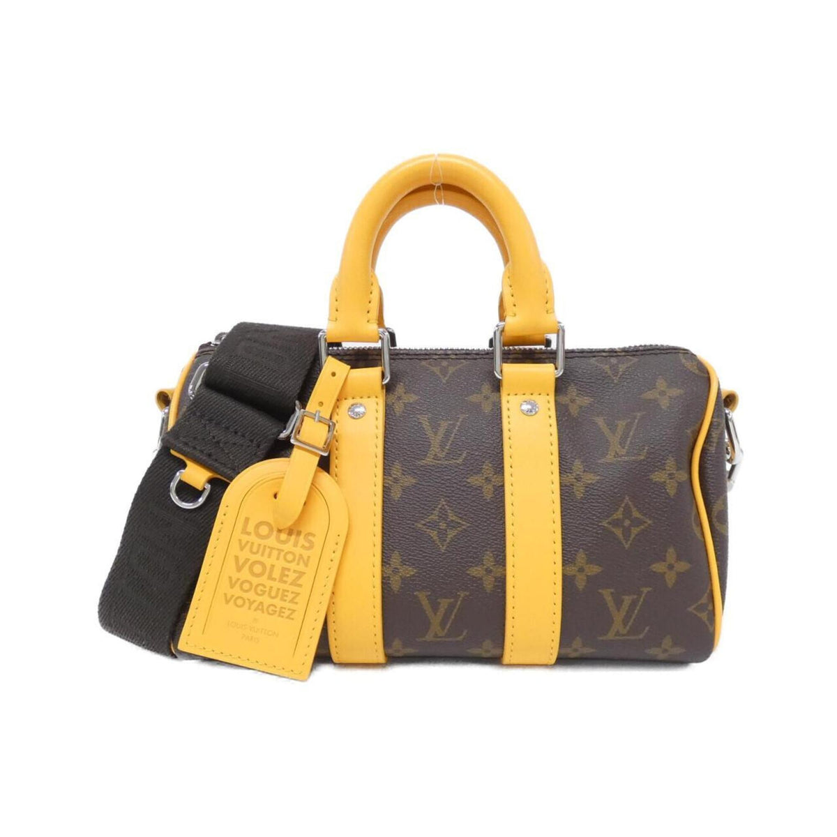 Louis Vuitton Marron Saffron Yellow Coated Canvas Boston Bag (Pre-Owned)