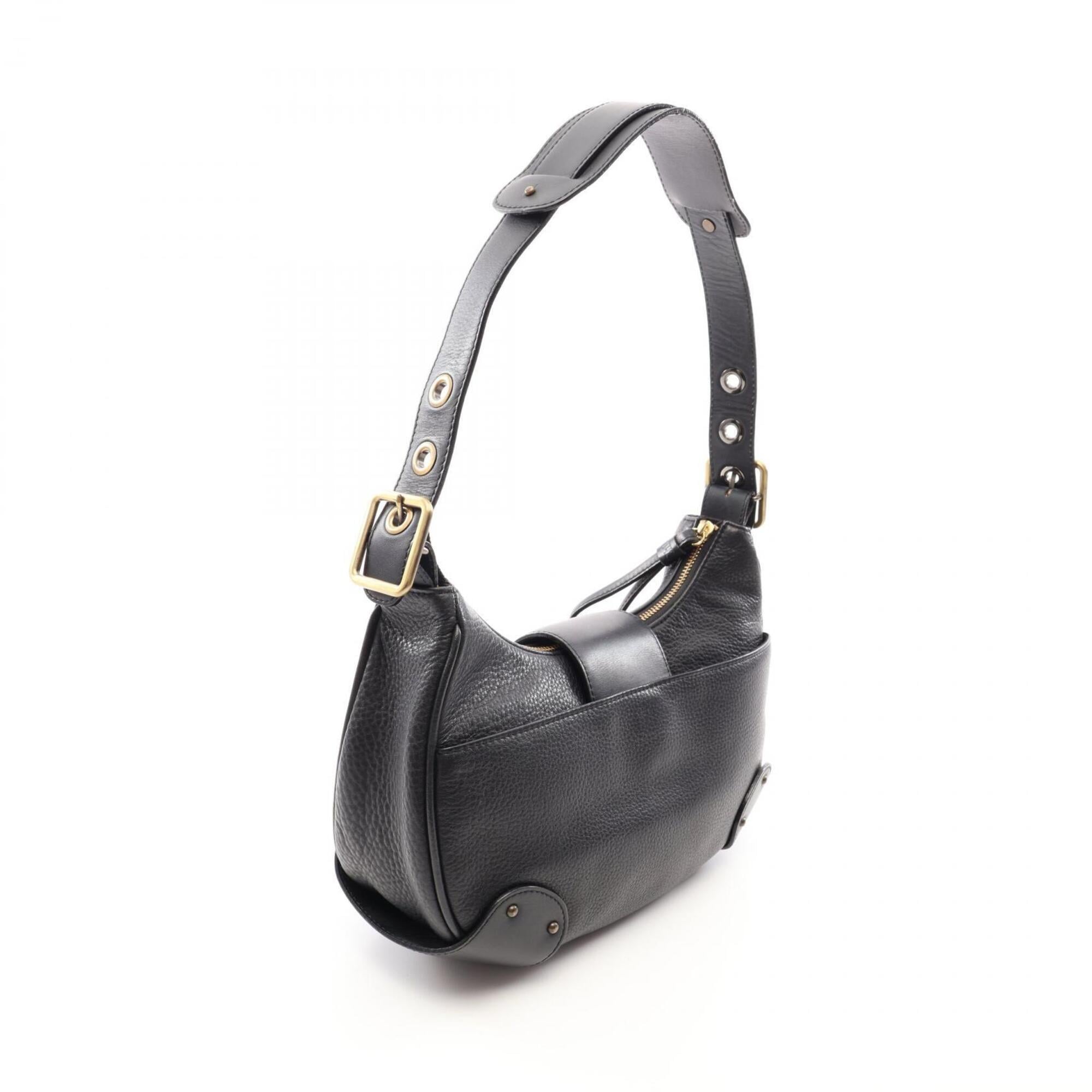 Chloé Black Leather Handbag Shoulder Bag (Pre-Owned)