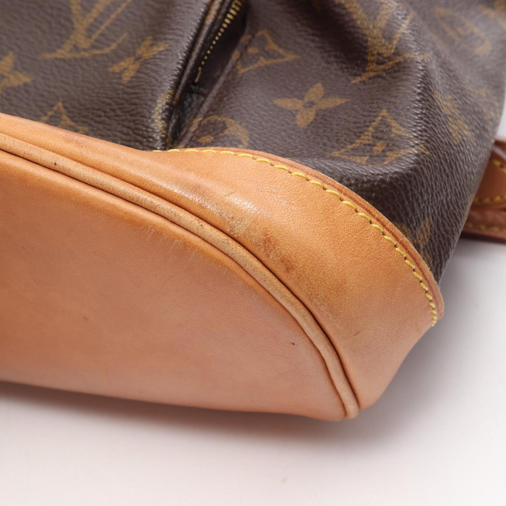 Louis Vuitton Brown Coated Canvas Pvc Monogram Leather Backpack Handbag (Pre-Owned)