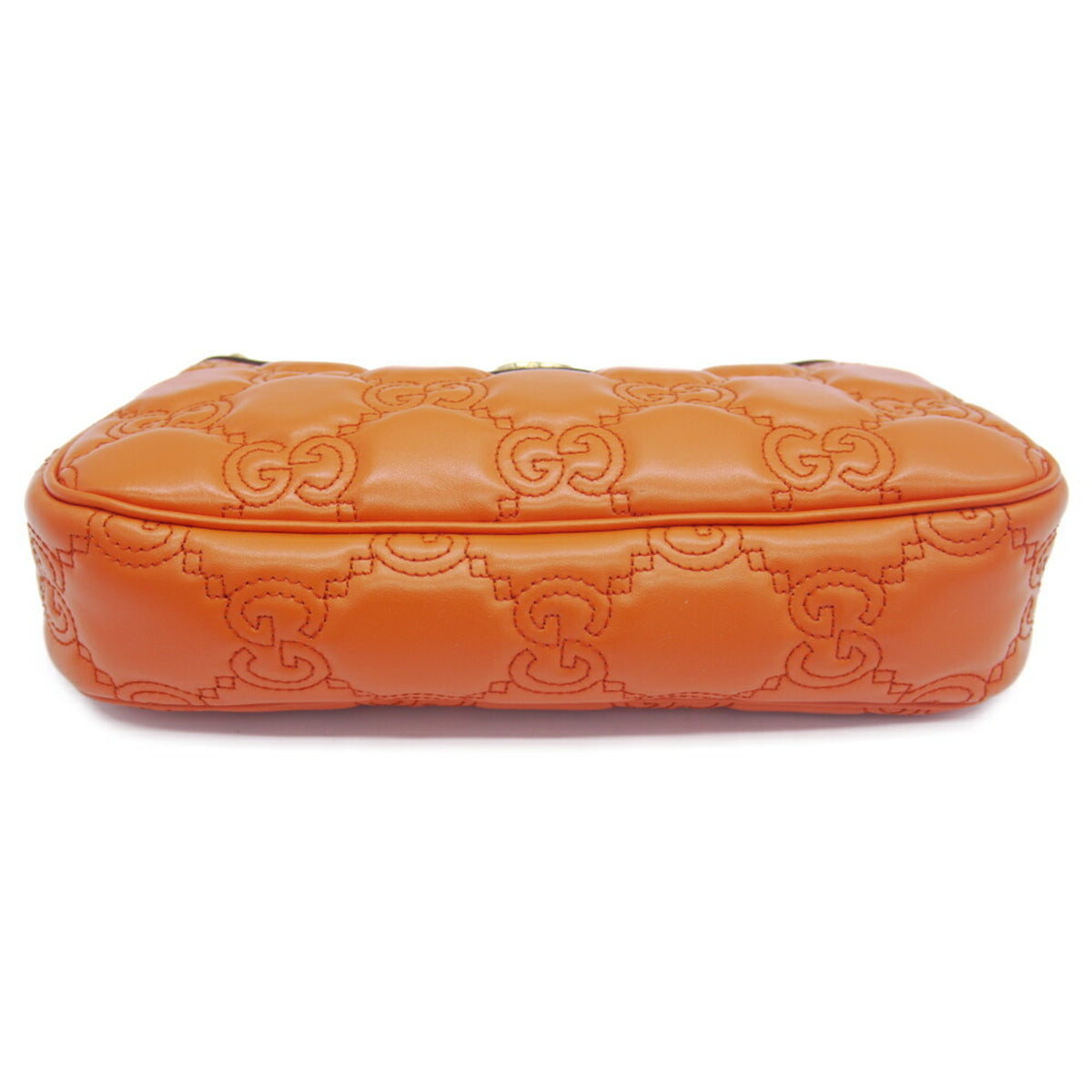 Gucci Orange Leather Handbag Shoulder Bag (Pre-Owned)