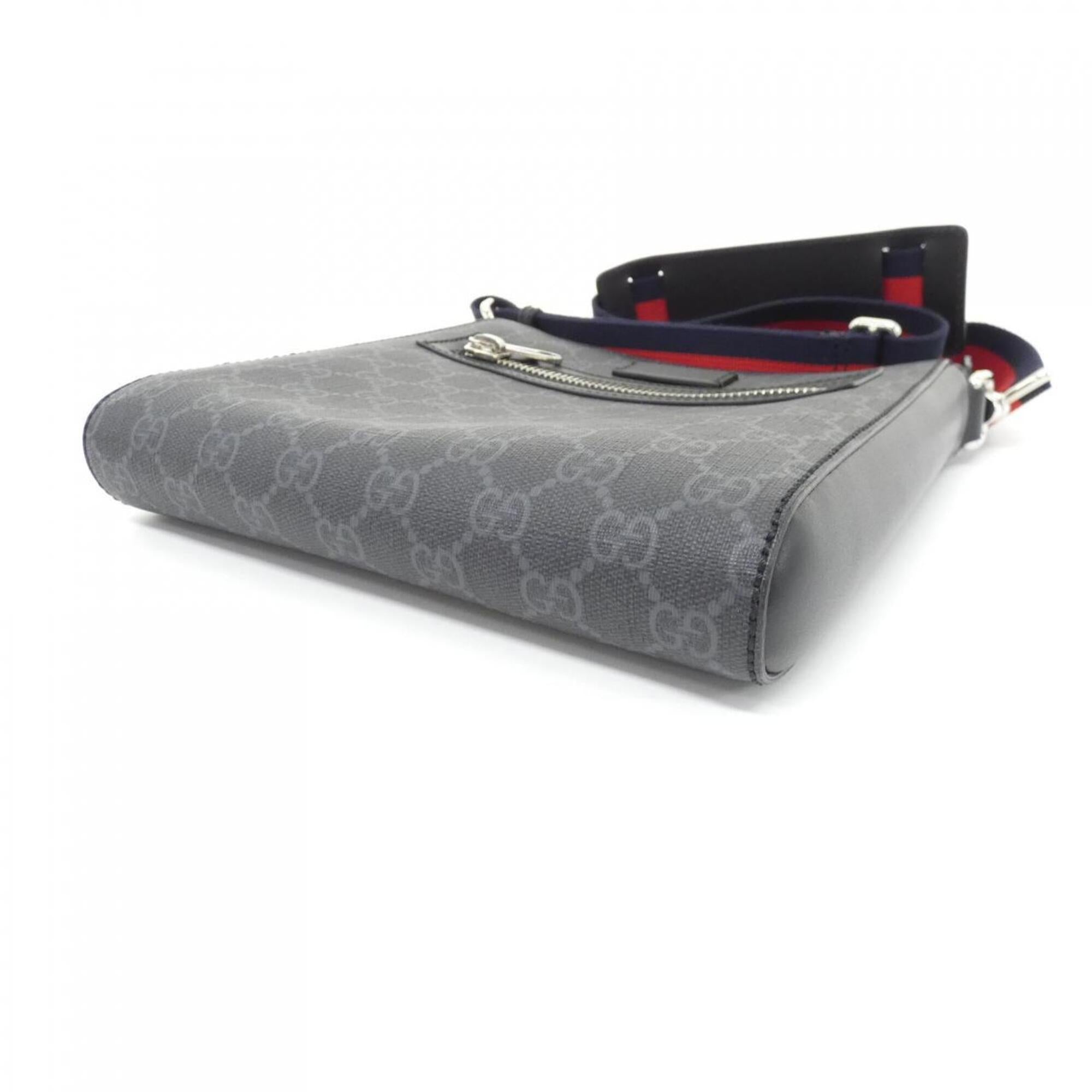Gucci Black Gray Gg Supreme Shoulder Bag (Pre-Owned)
